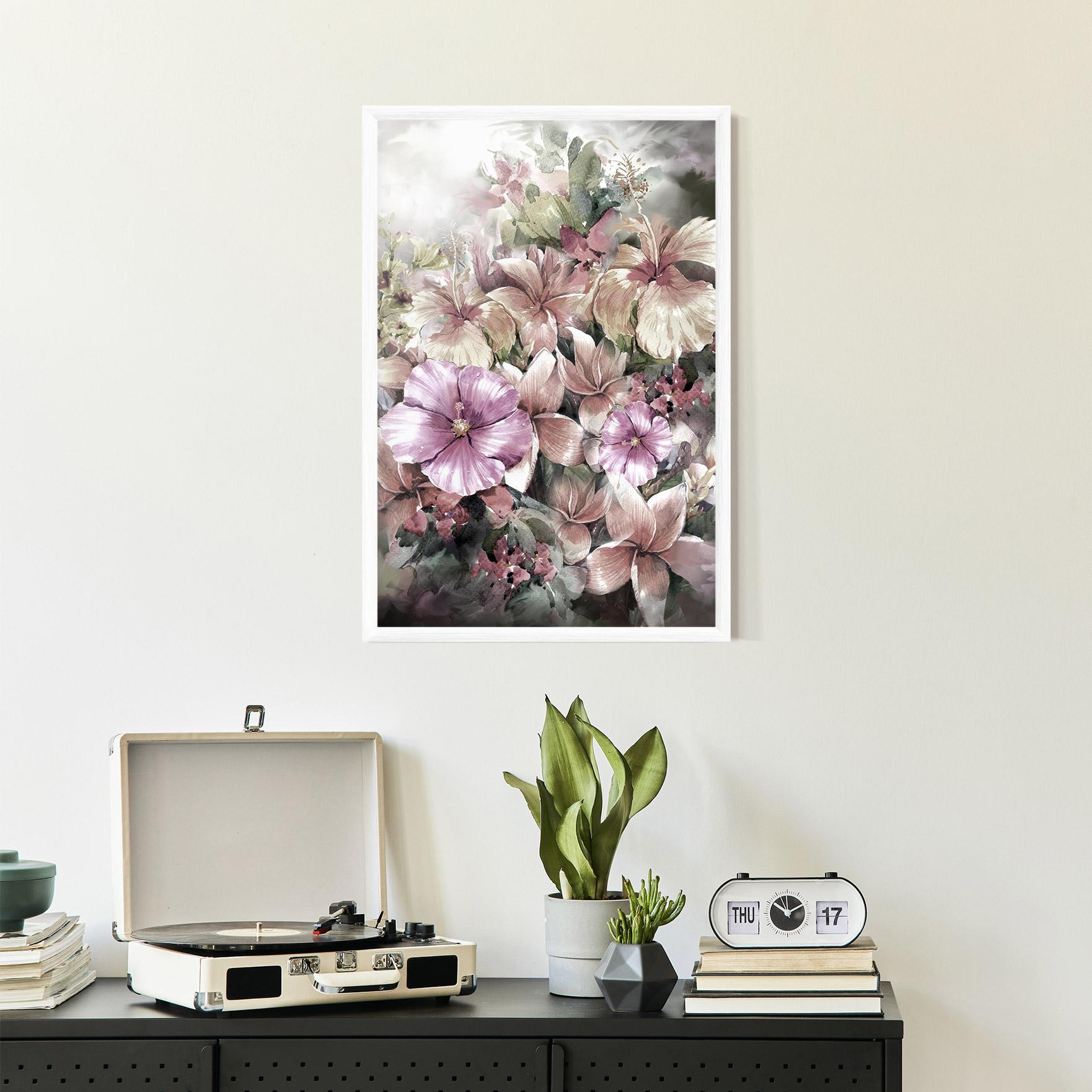 Poster Înrămat Contrastul De Flori mockup 2