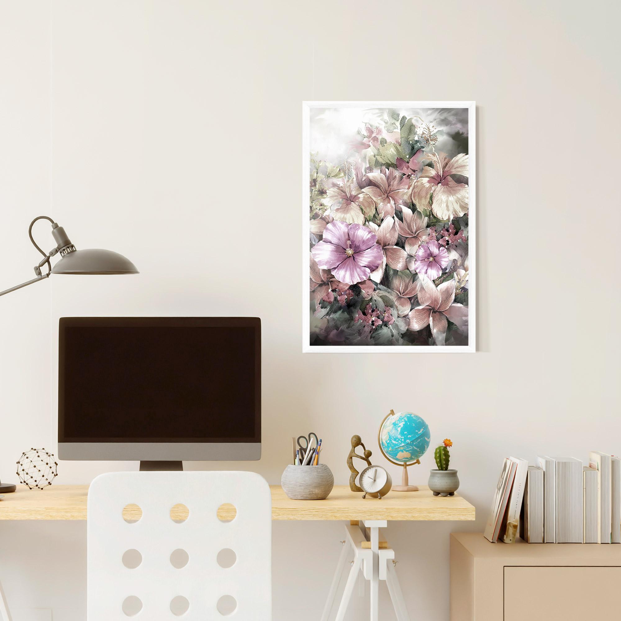 Poster Înrămat Contrastul De Flori mockup 6