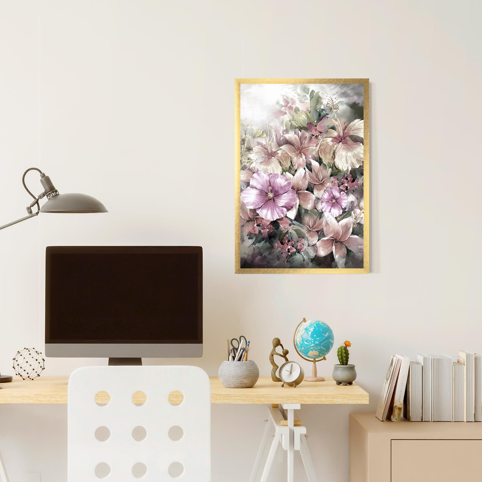 Poster Înrămat Contrastul De Flori mockup 6