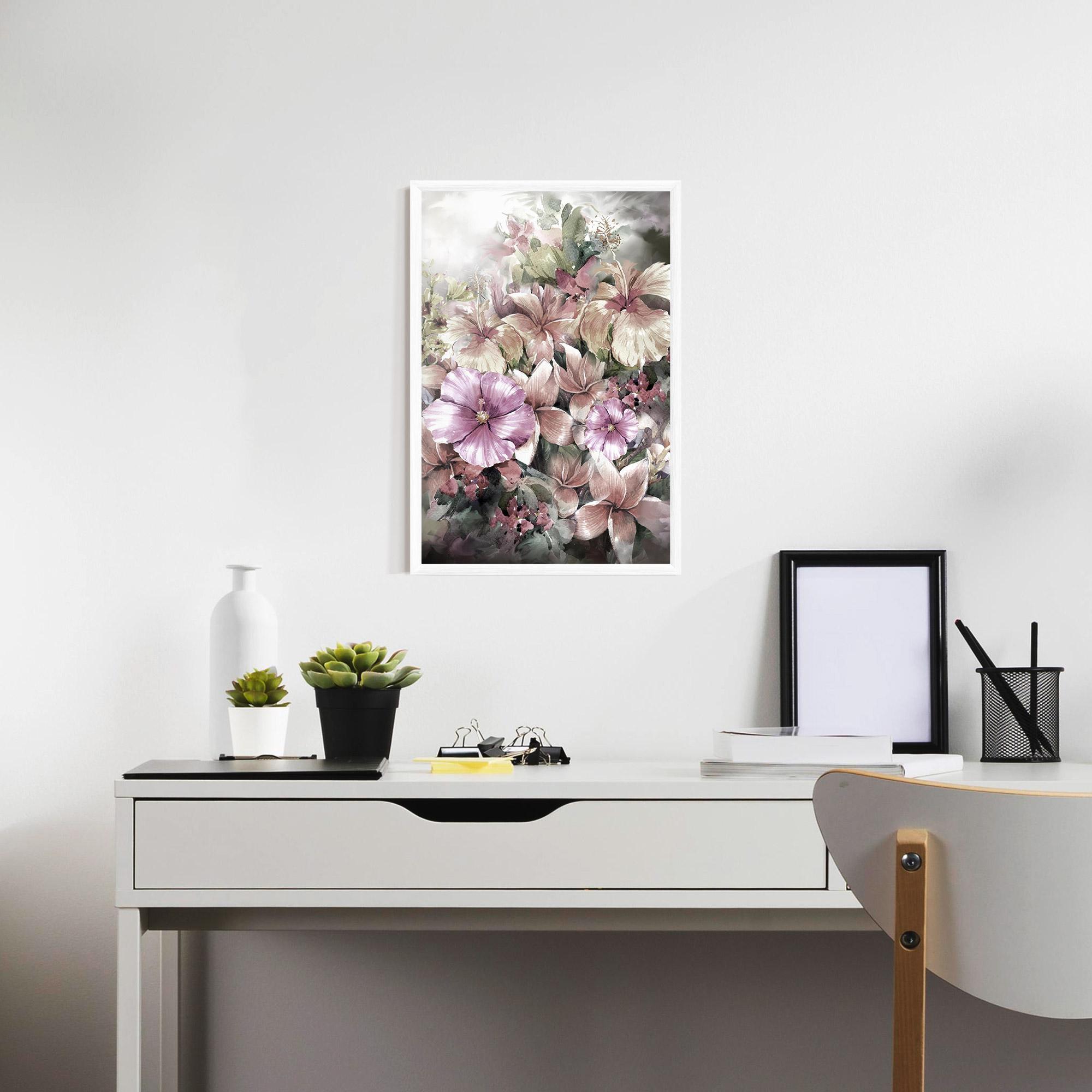 Poster Înrămat Contrastul De Flori mockup 7