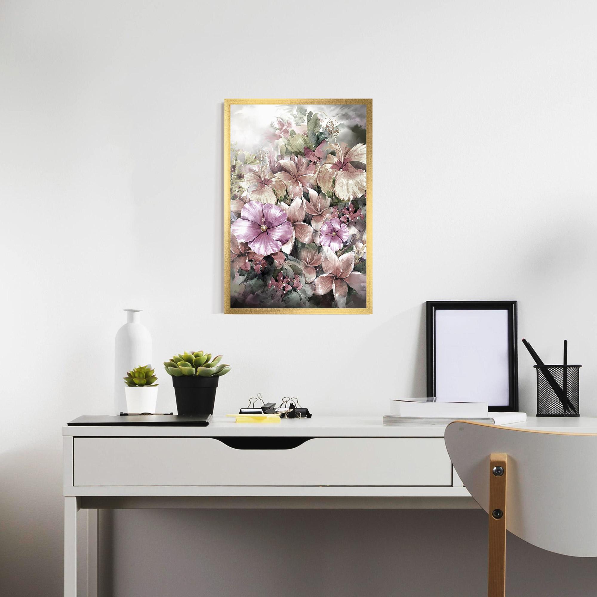 Poster Înrămat Contrastul De Flori mockup 7