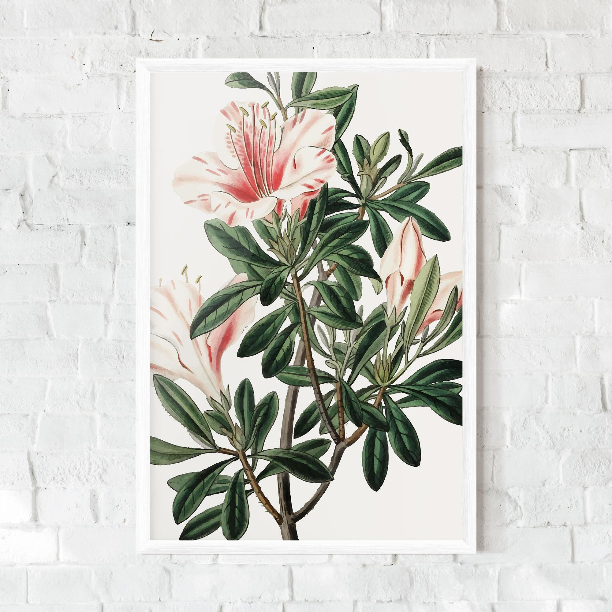 Poster Înrămat Exotic White Red mockup 0