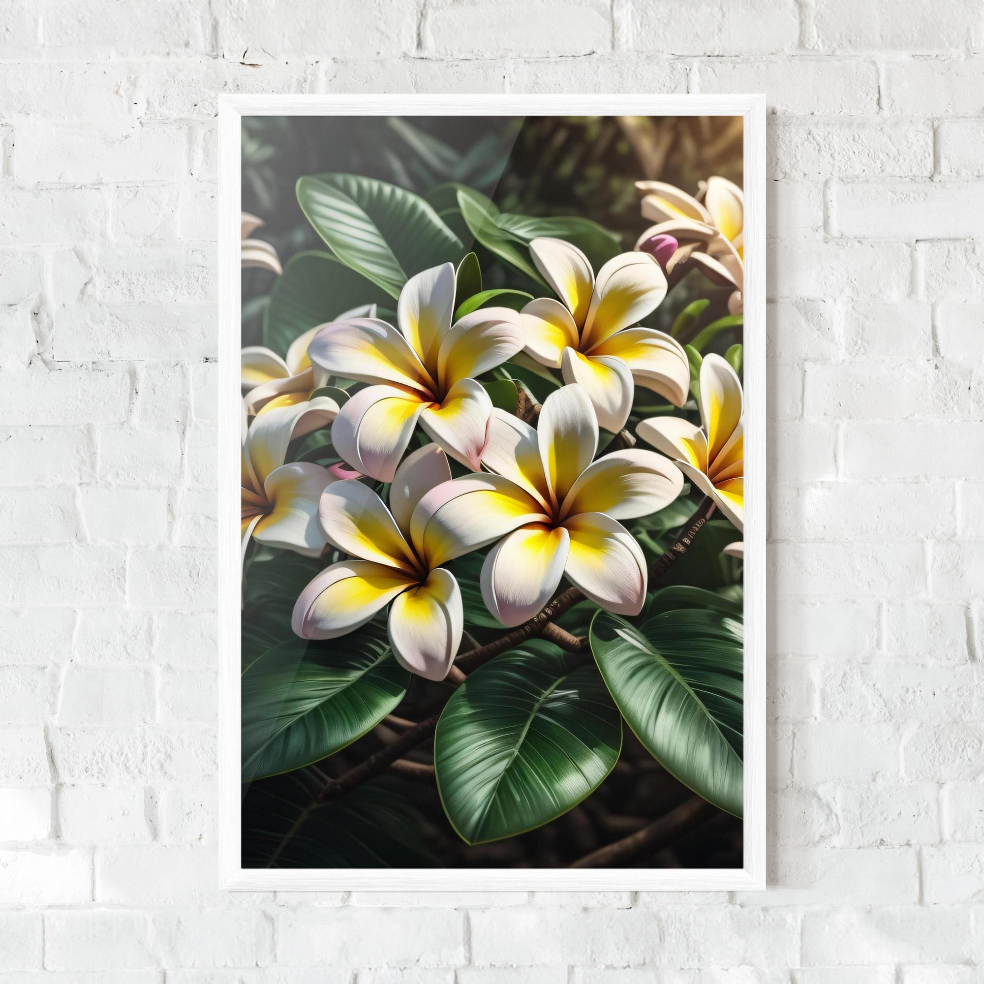 Poster Înrămat Exotic White Yellow mockup 0