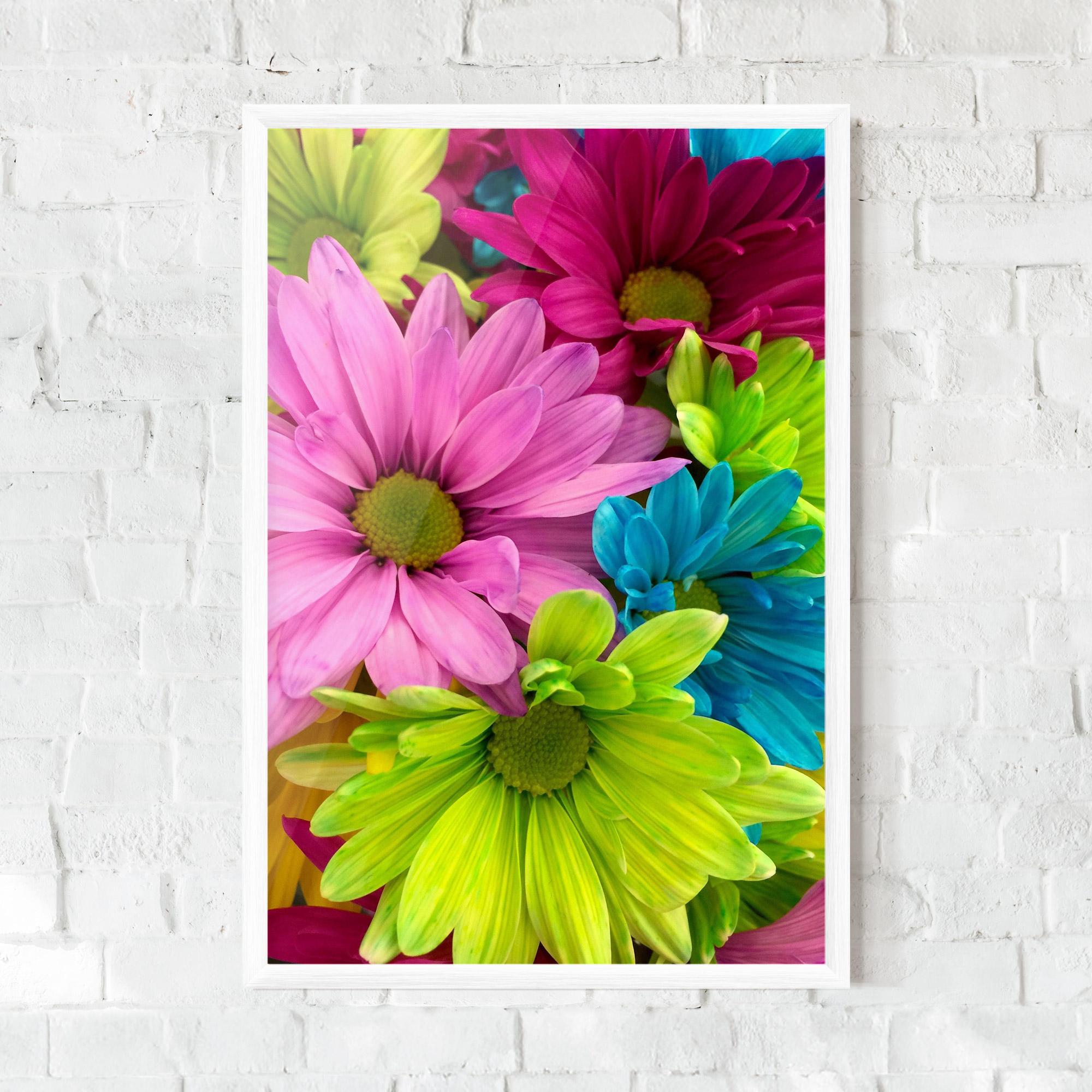 Poster Înrămat Three Shades Of Flower mockup 0