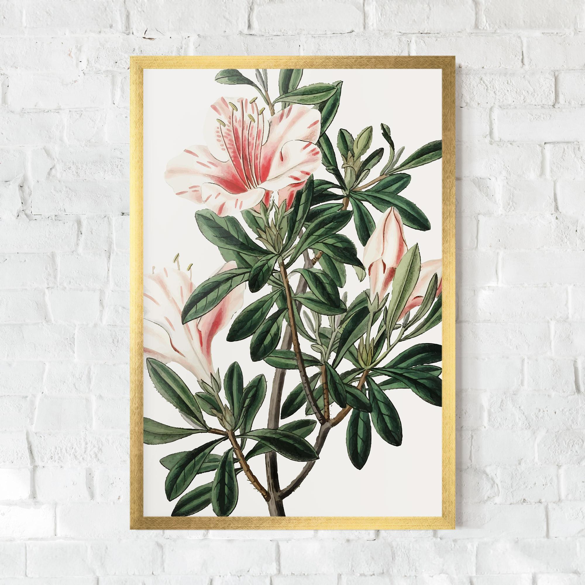 Poster Înrămat Exotic White Red mockup 0