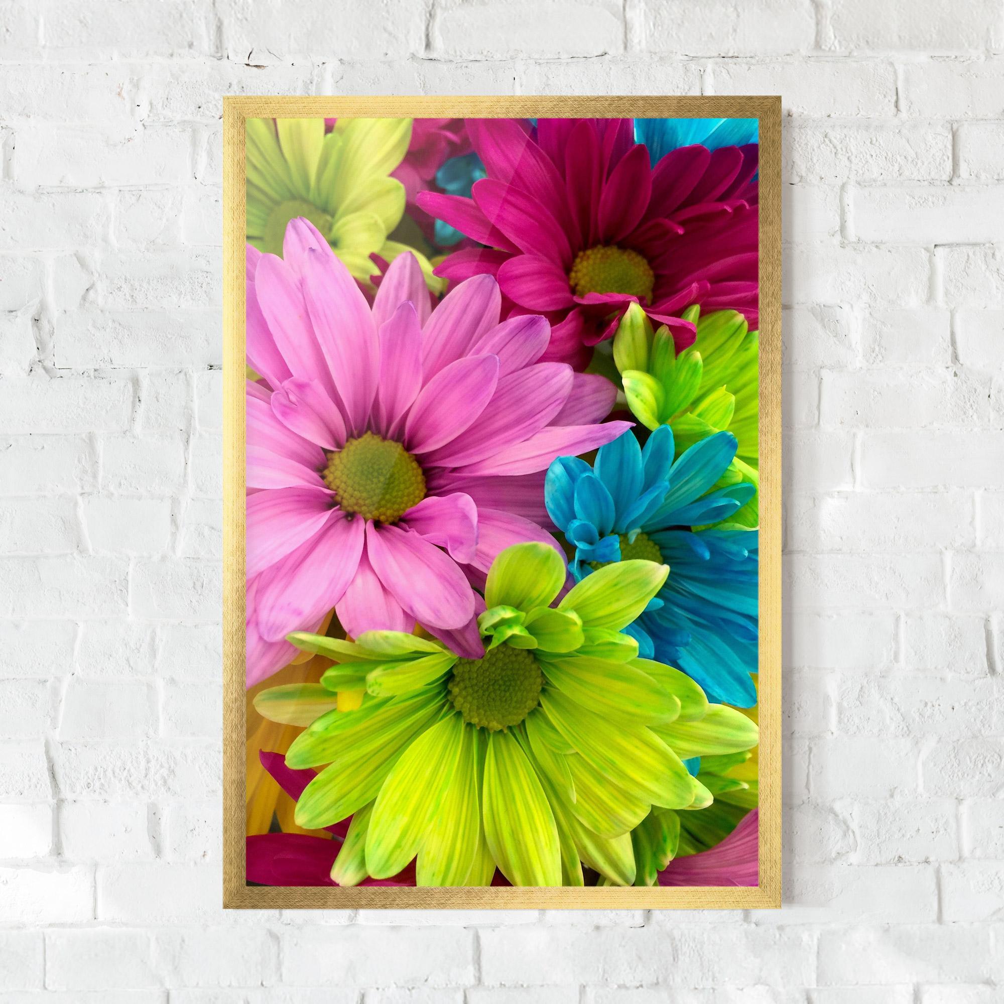 Poster Înrămat Three Shades Of Flower mockup 0