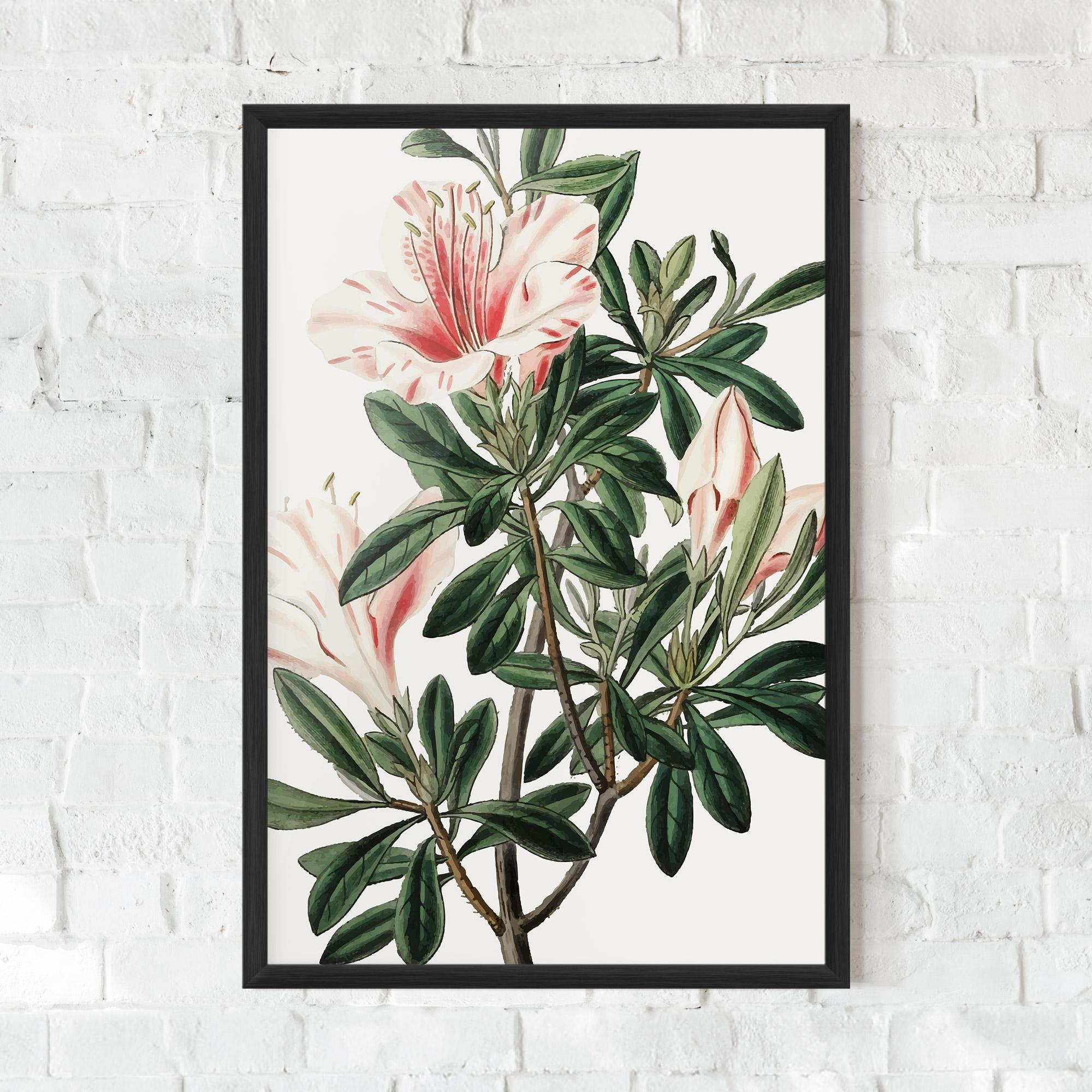 Poster Înrămat Exotic White Red mockup 0