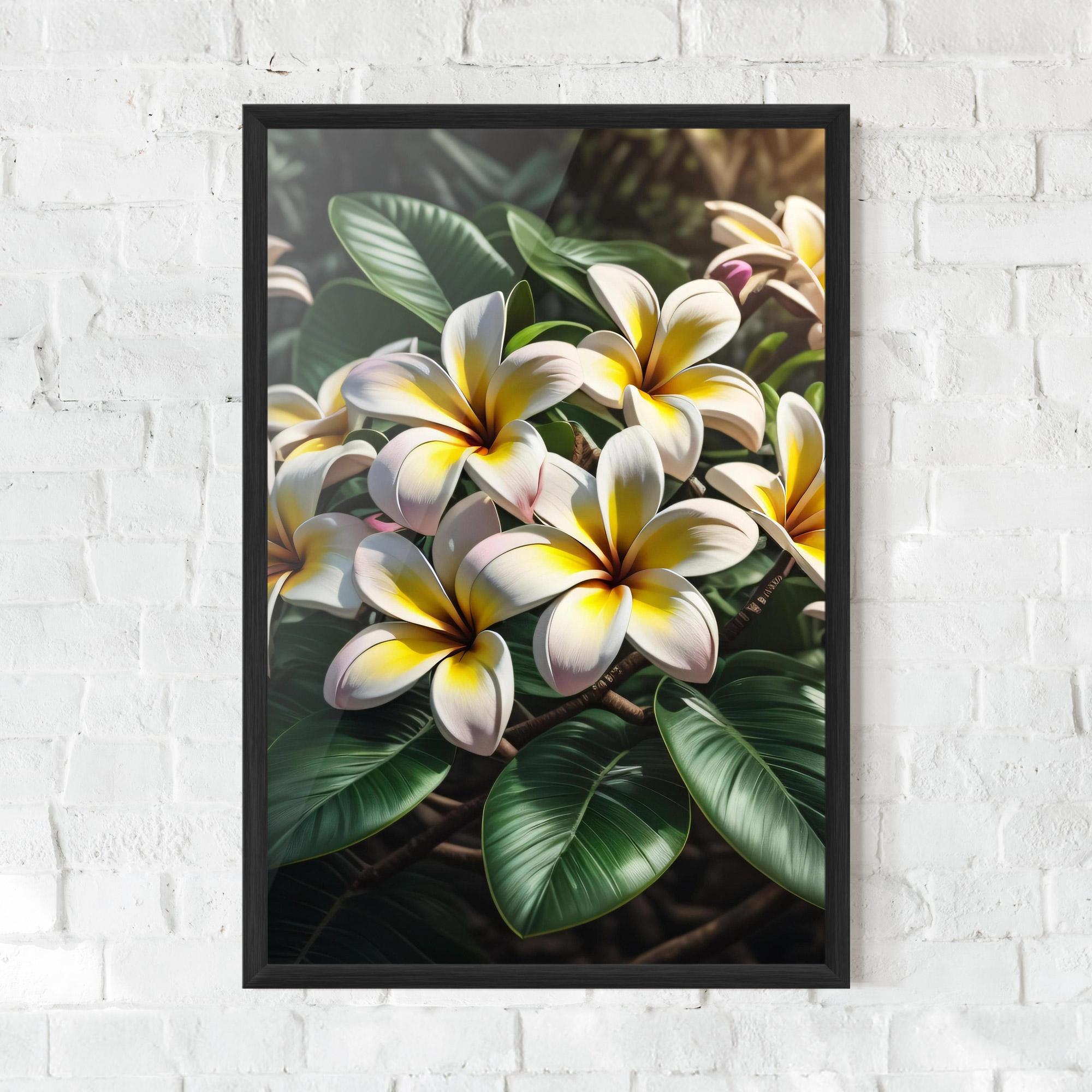 Poster Înrămat Exotic White Yellow mockup 0