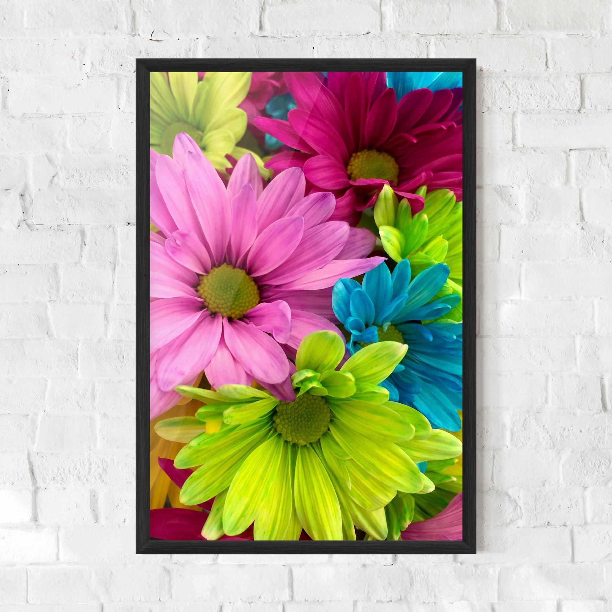 Poster Înrămat Three Shades Of Flower mockup 0