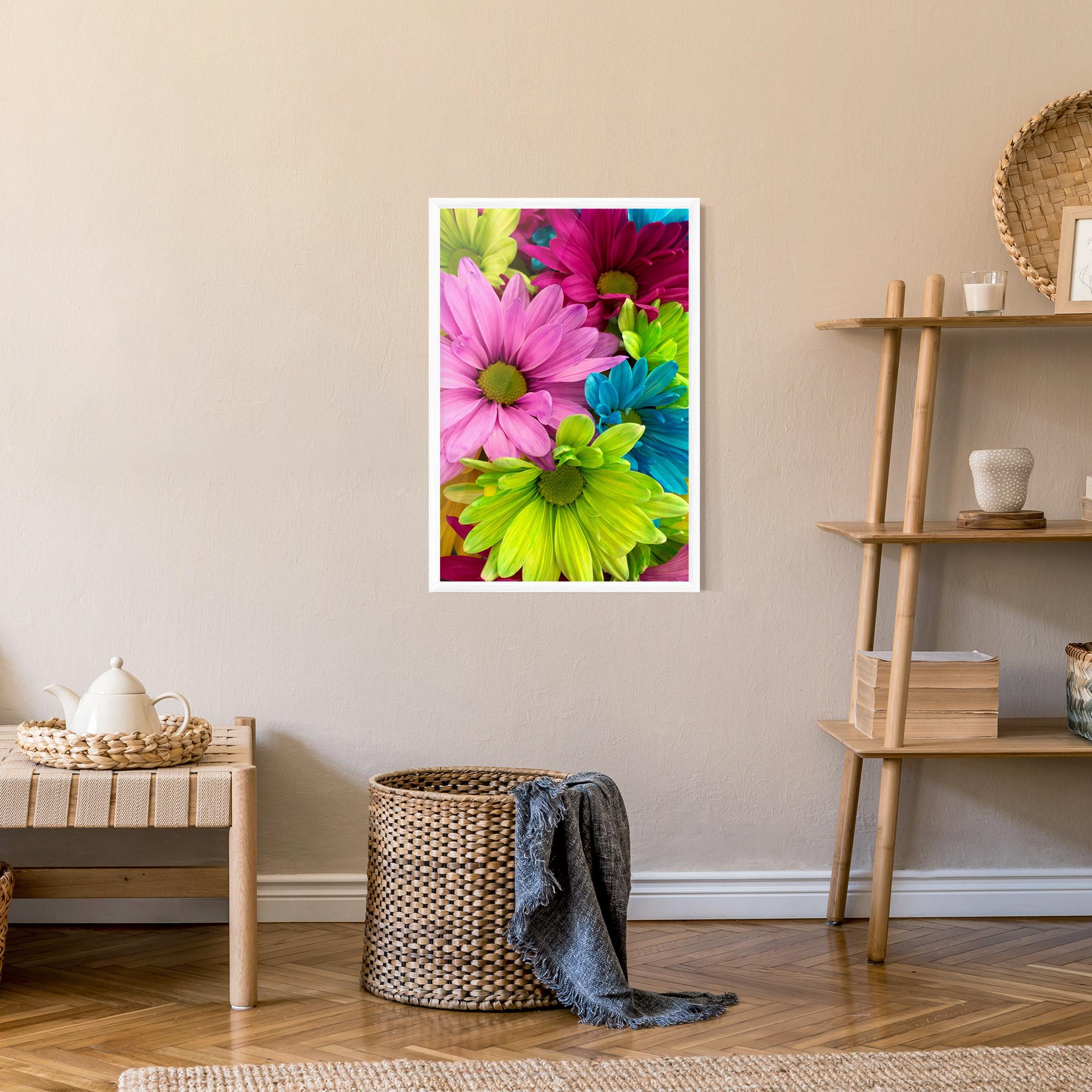 Poster Înrămat Three Shades Of Flower mockup 9