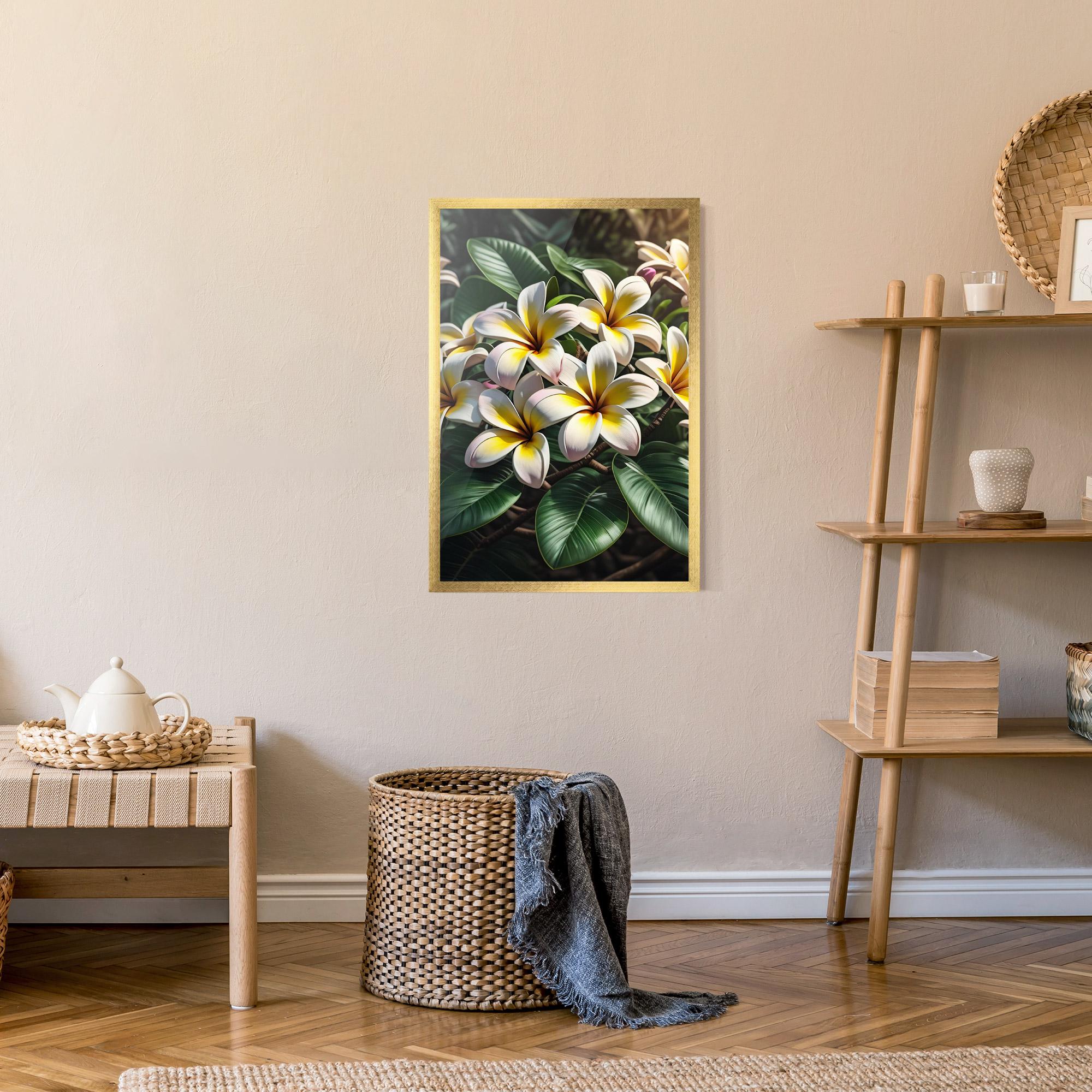 Poster Înrămat Exotic White Yellow mockup 9