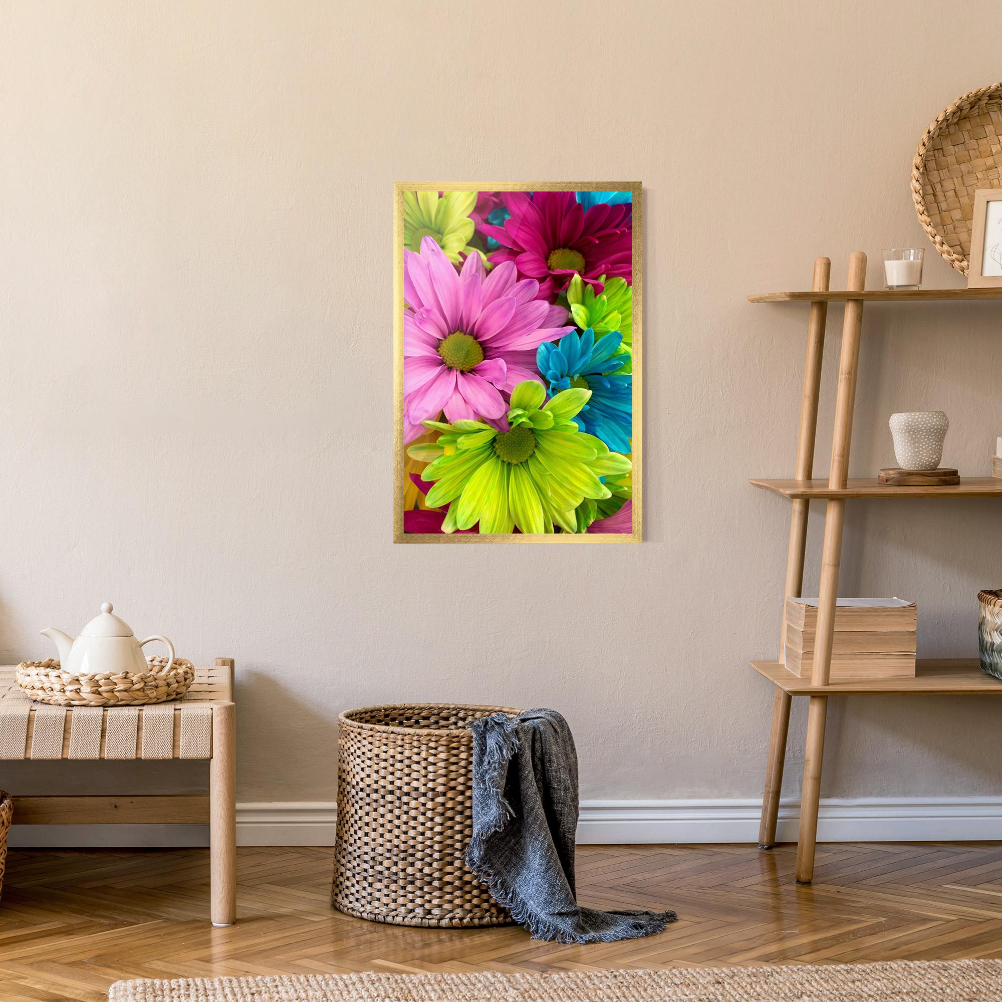 Poster Înrămat Three Shades Of Flower mockup 9