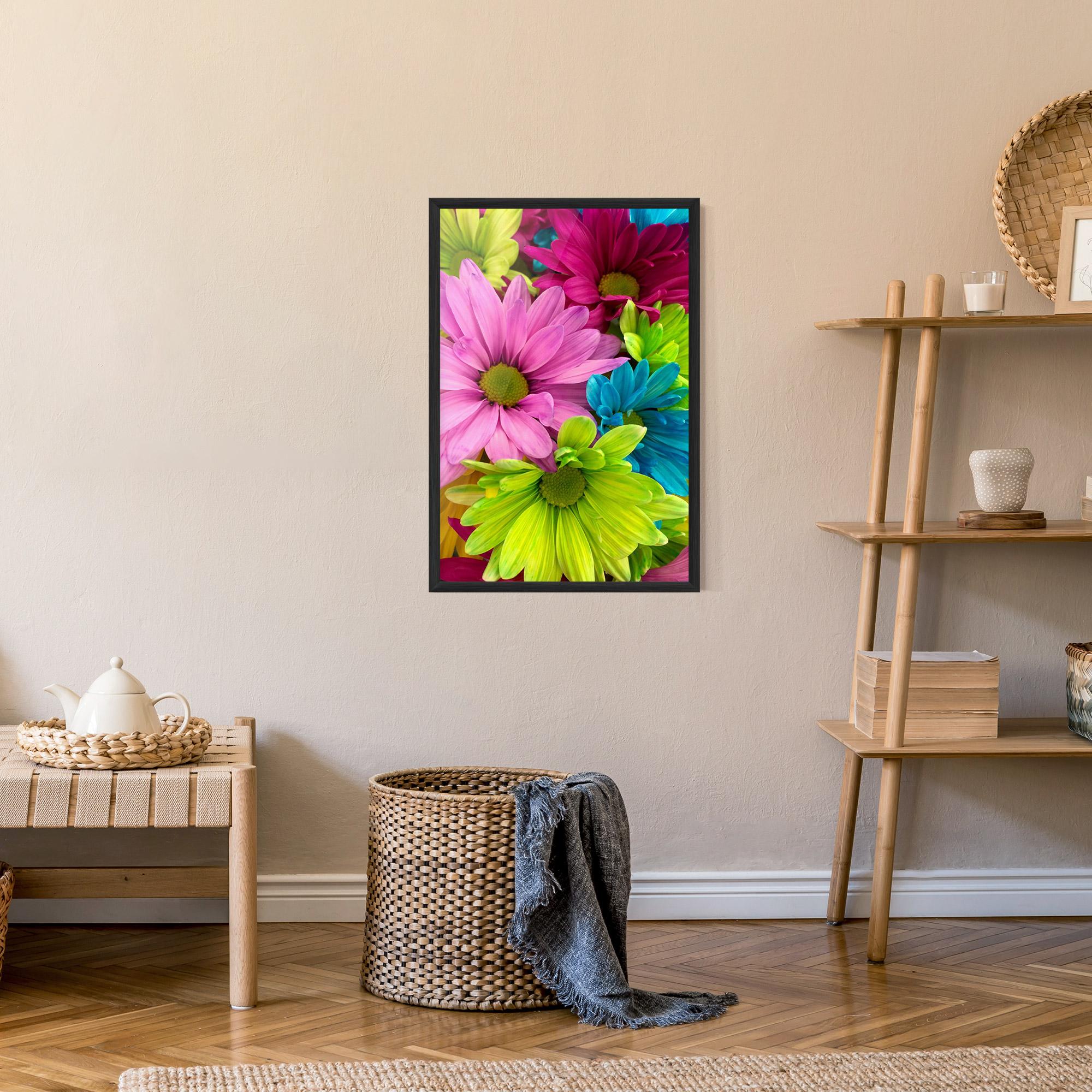 Poster Înrămat Three Shades Of Flower mockup 9