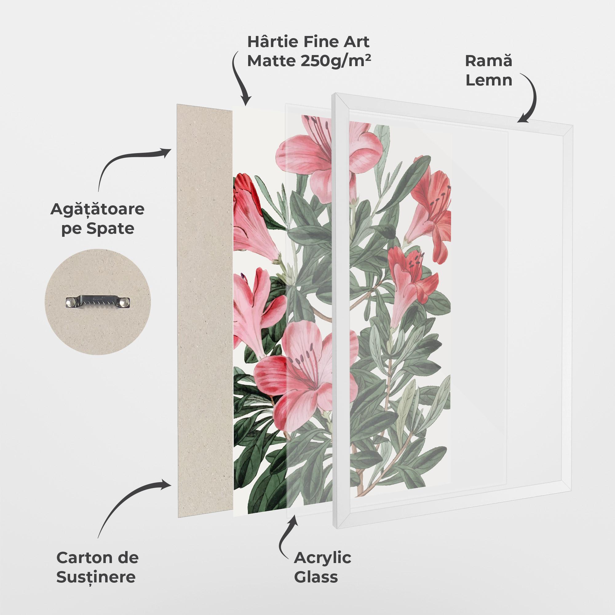 Poster Înrămat Pink Exotic Red mockup 1