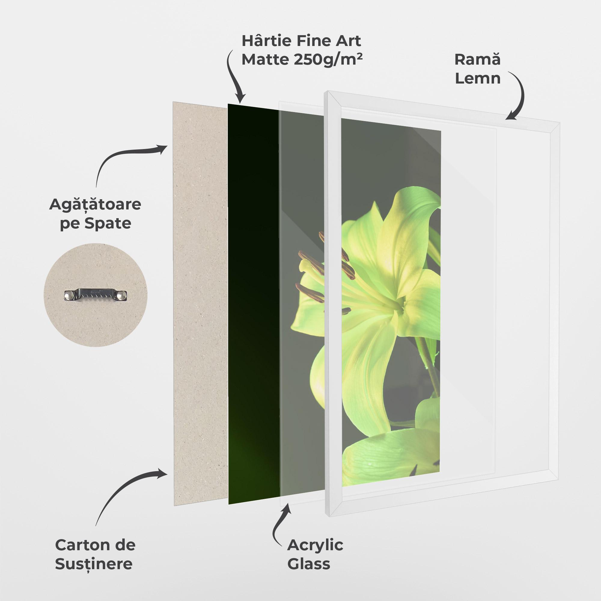 Poster Înrămat Yellow Green Exotic mockup 1