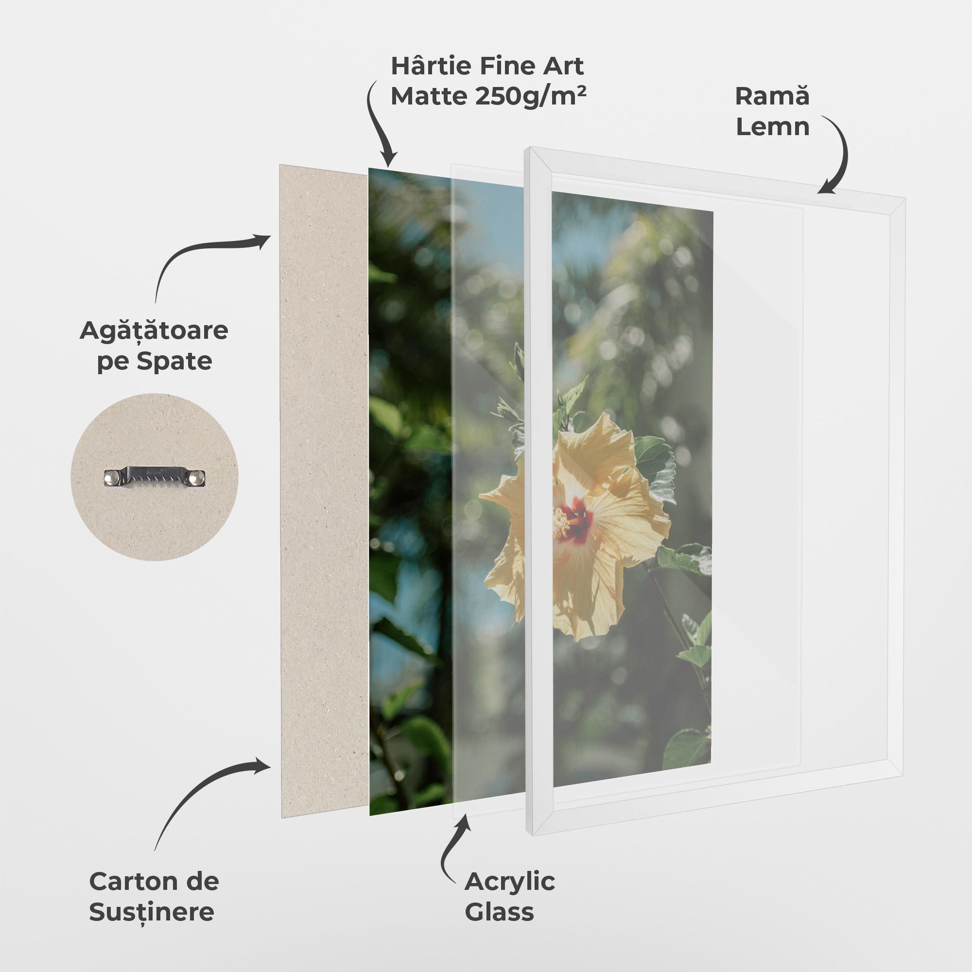 Poster Înrămat Yellow Pretty Exotic mockup 1