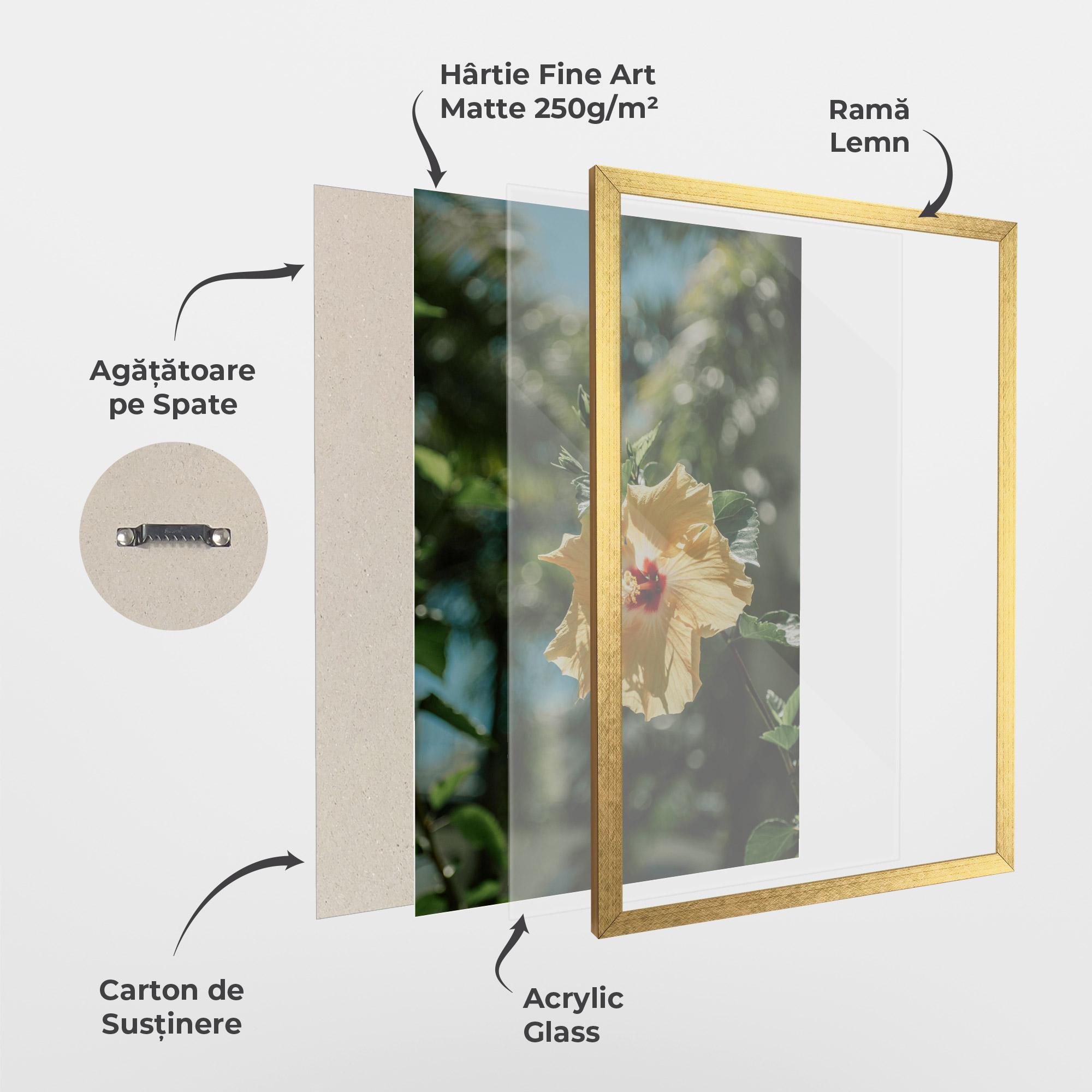 Poster Înrămat Yellow Pretty Exotic mockup 1