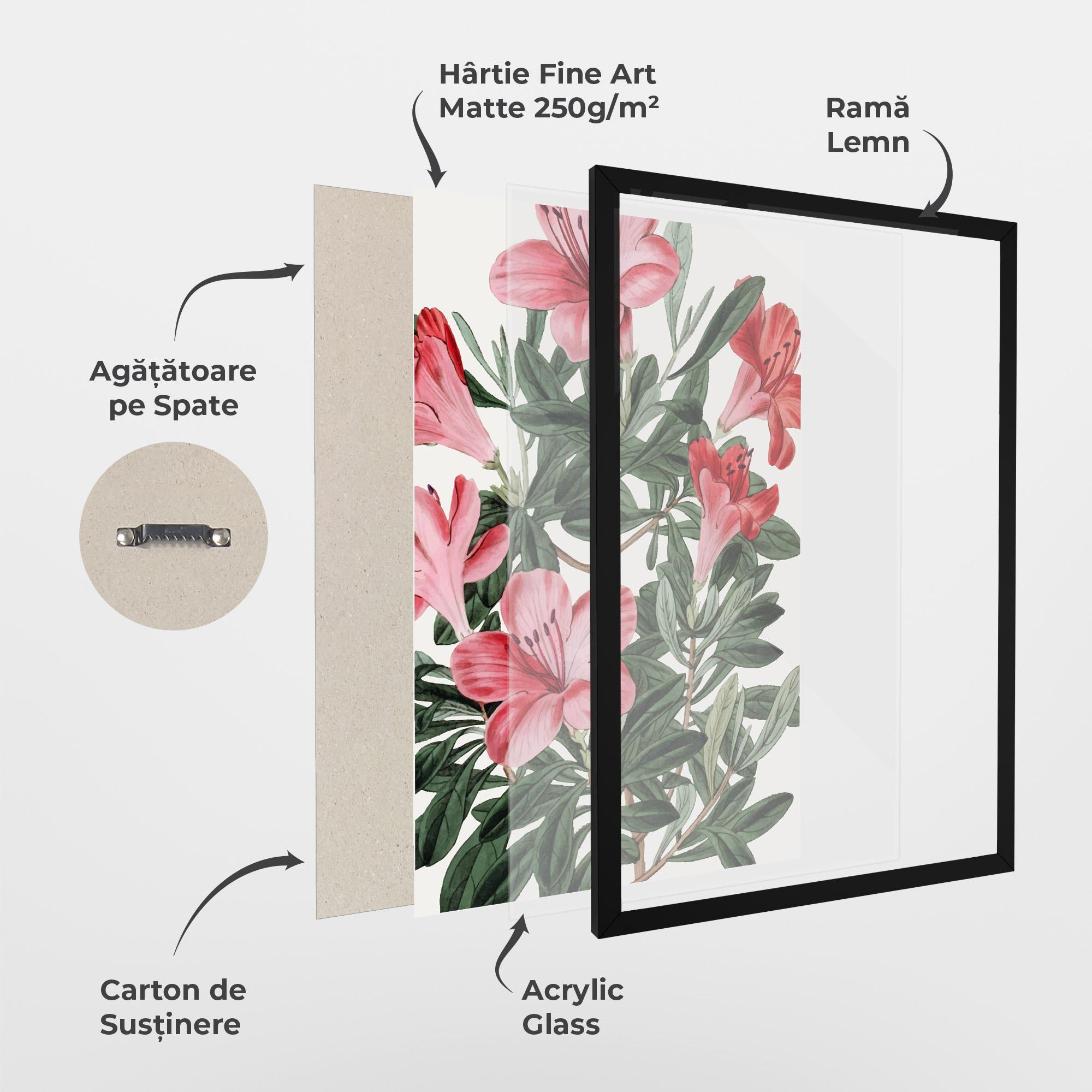 Poster Înrămat Pink Exotic Red mockup 1