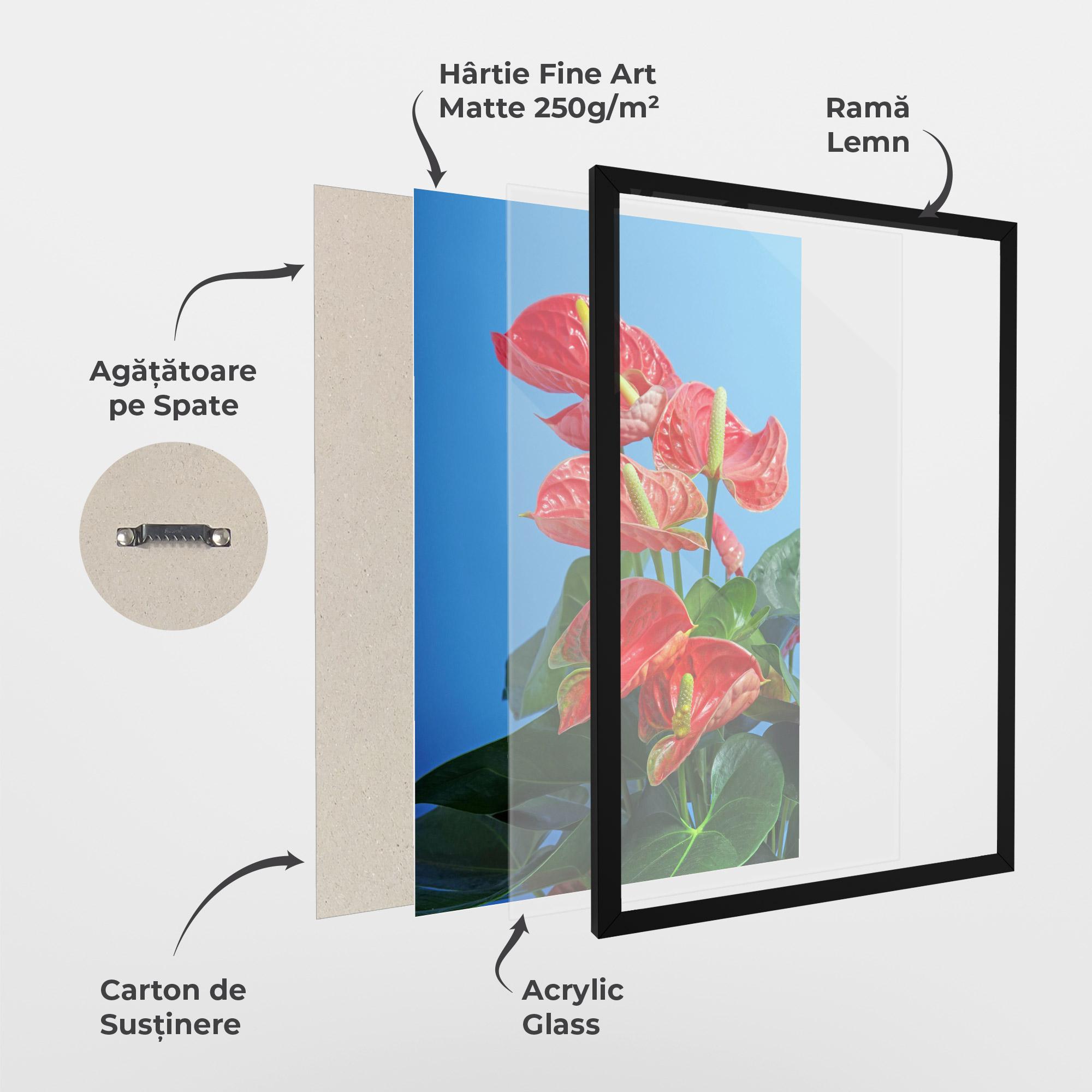 Poster Înrămat Red Green Exotic mockup 1