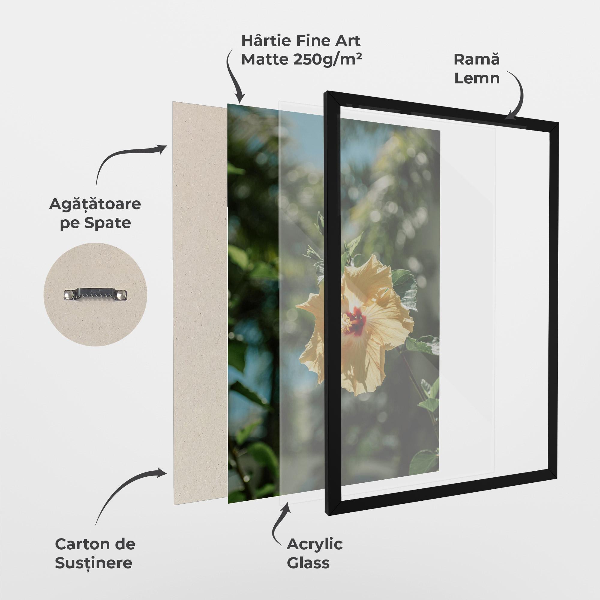 Poster Înrămat Yellow Pretty Exotic mockup 1