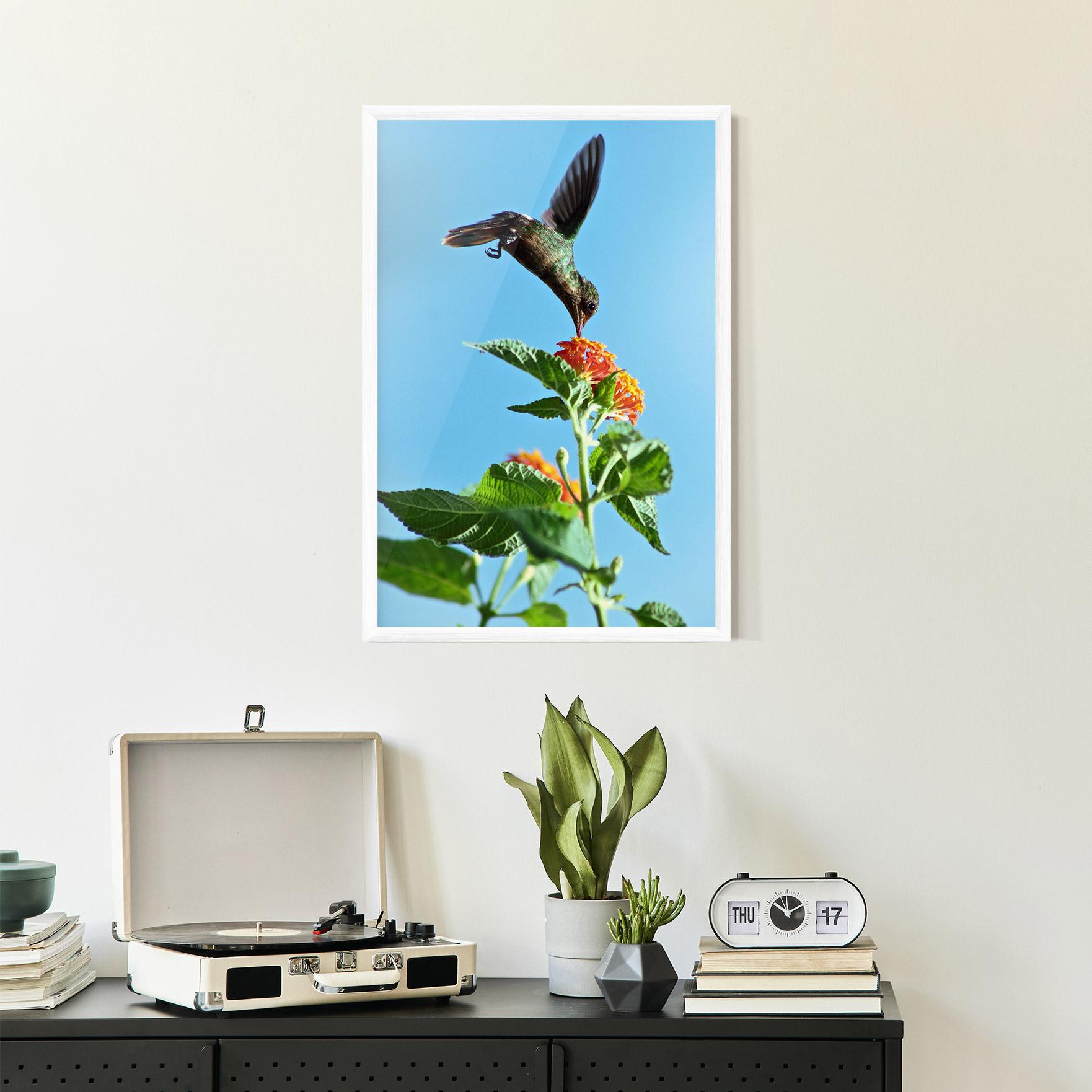 Poster Înrămat Bird Exotic Flower mockup 2