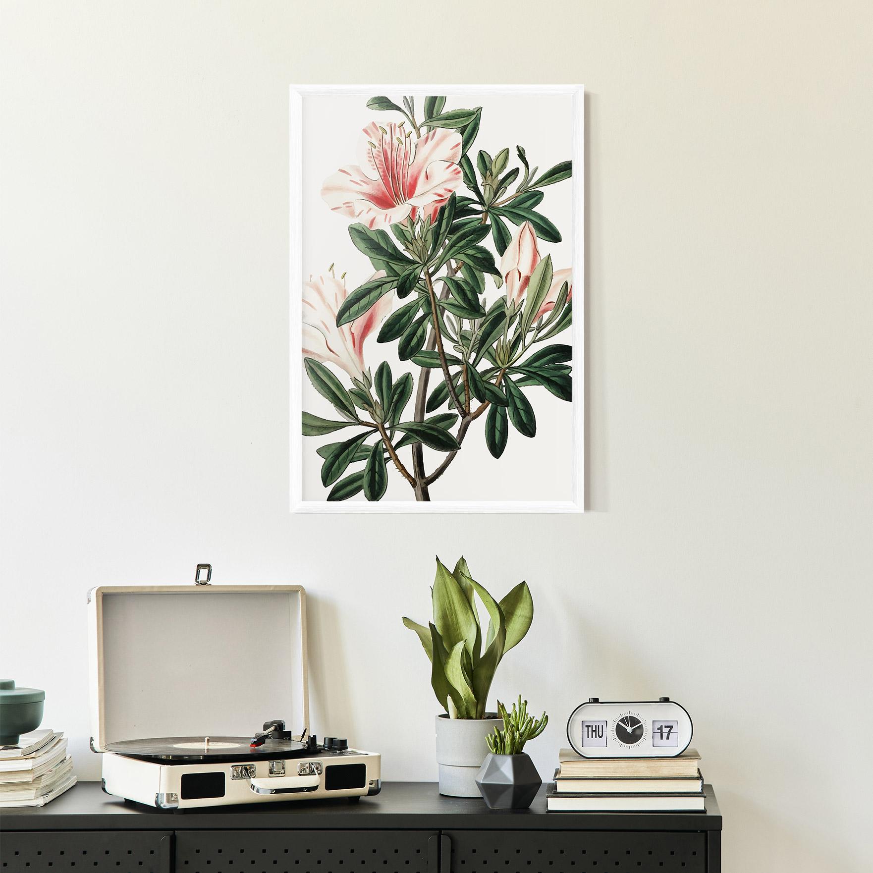 Poster Înrămat Exotic White Red mockup 2