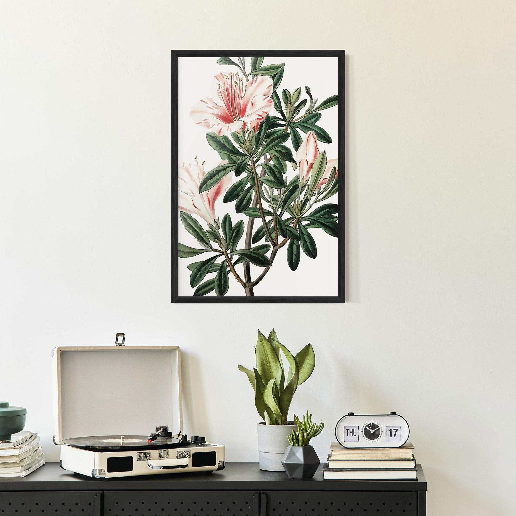 Poster Înrămat Exotic White Red mockup 2