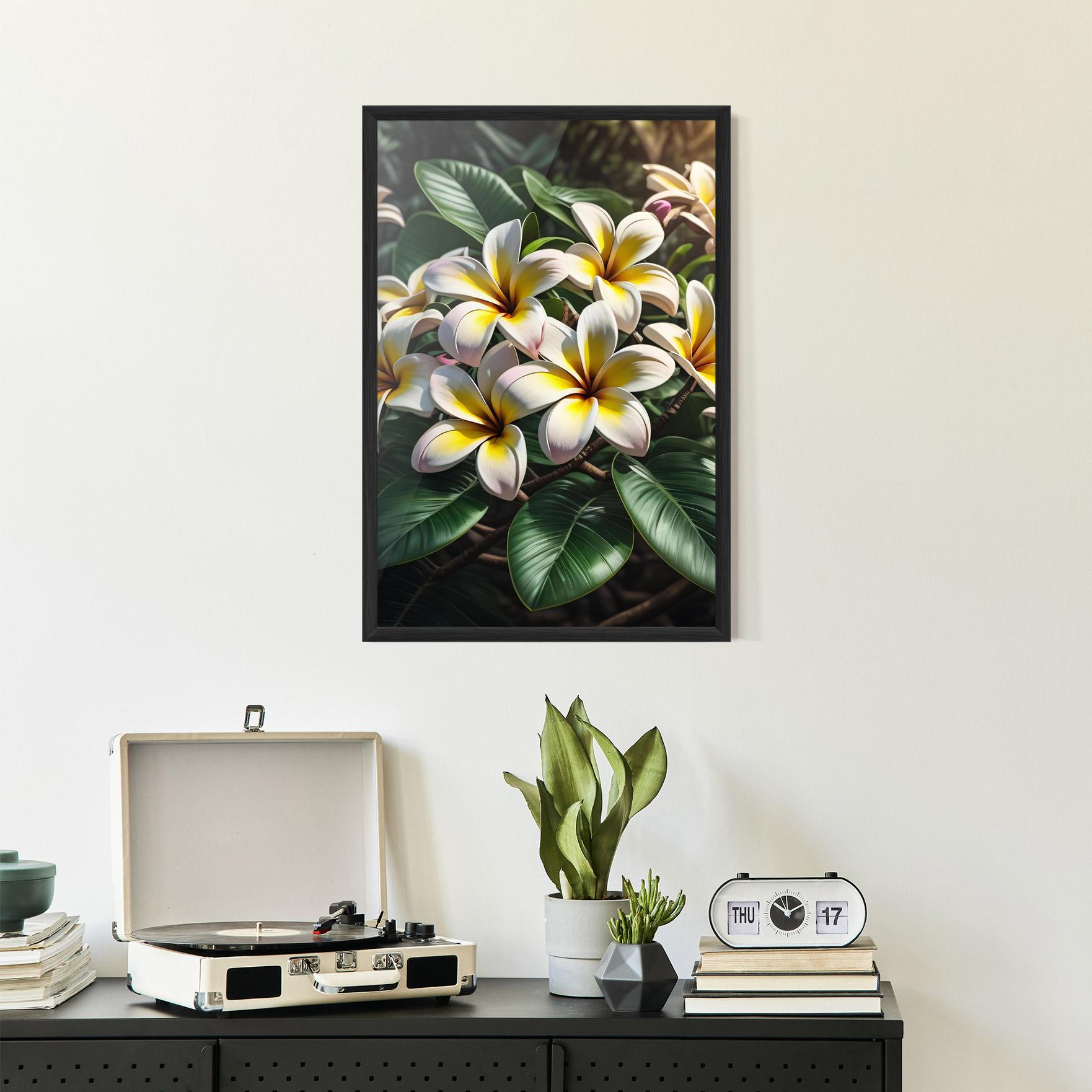 Poster Înrămat Exotic White Yellow mockup 2