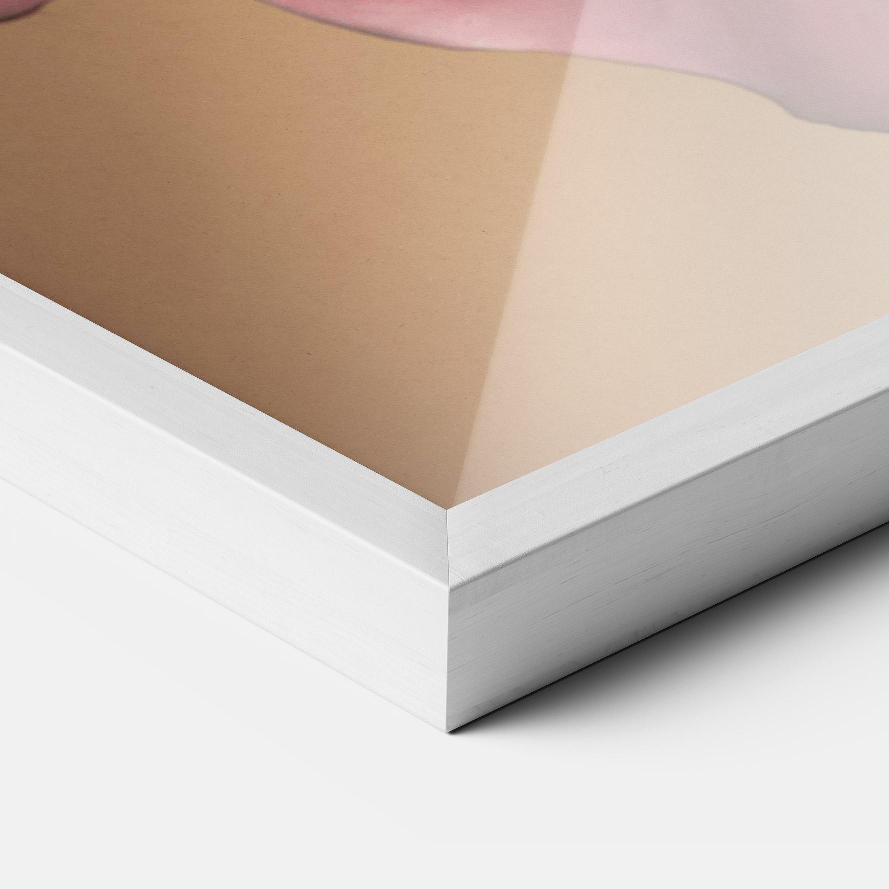 Poster Înrămat Exotic Pink Leaf mockup 3