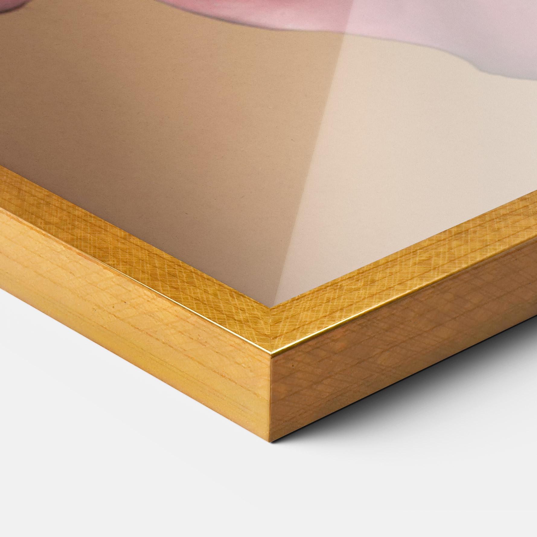 Poster Înrămat Exotic Pink Leaf mockup 3