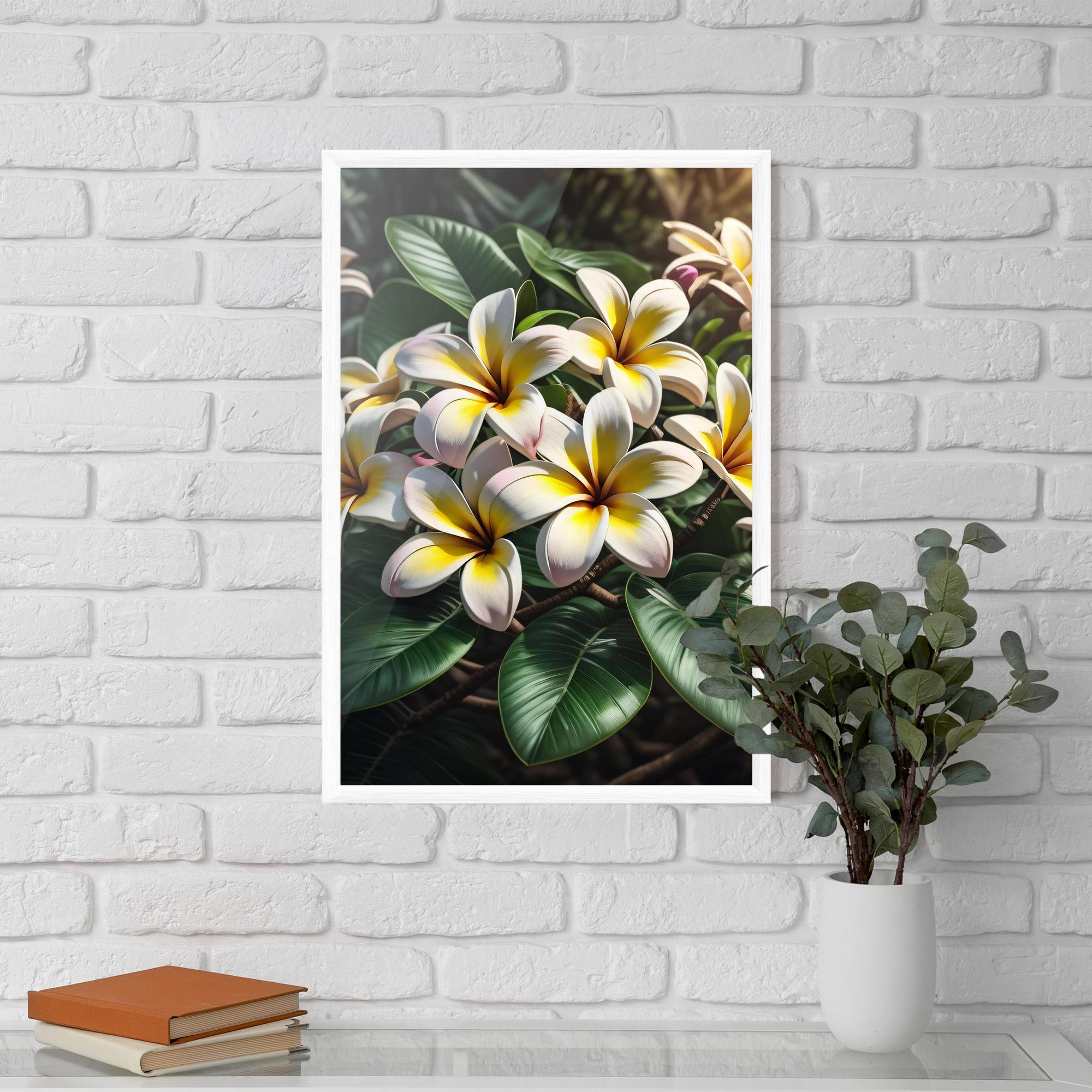 Poster Înrămat Exotic White Yellow mockup 5