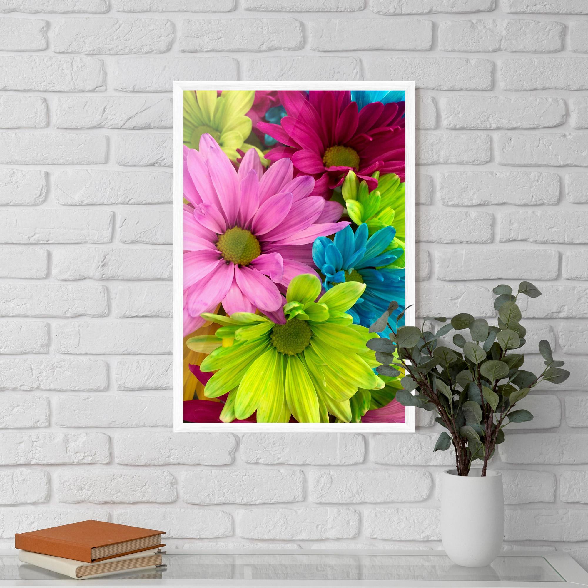 Poster Înrămat Three Shades Of Flower mockup 5