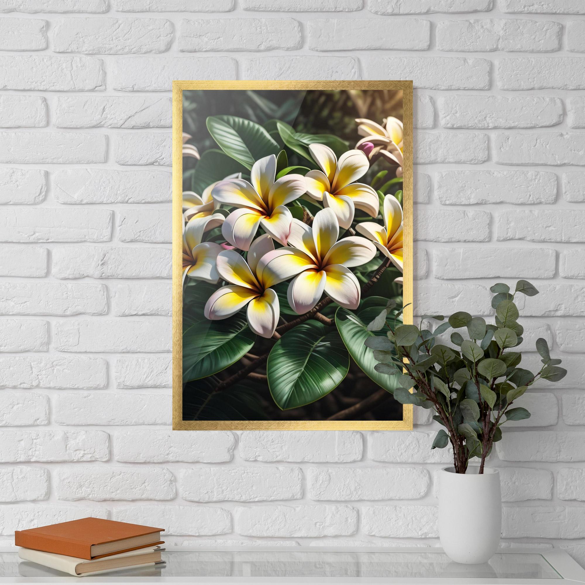 Poster Înrămat Exotic White Yellow mockup 5
