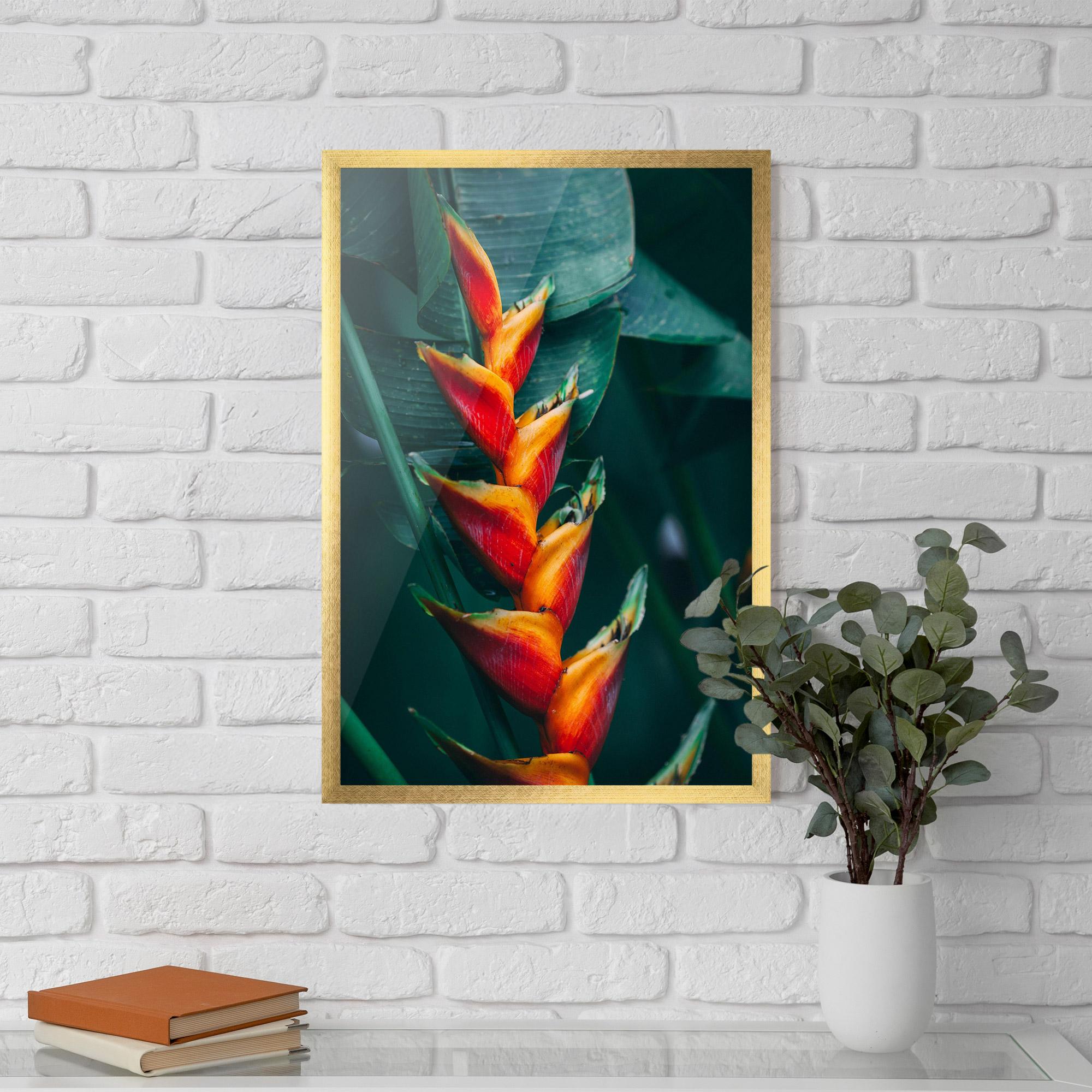 Poster Înrămat Red Orange Exotic mockup 5