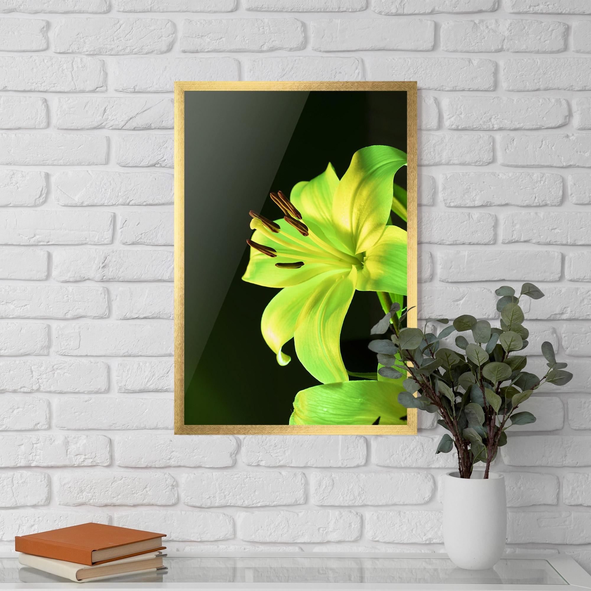 Poster Înrămat Yellow Green Exotic mockup 5