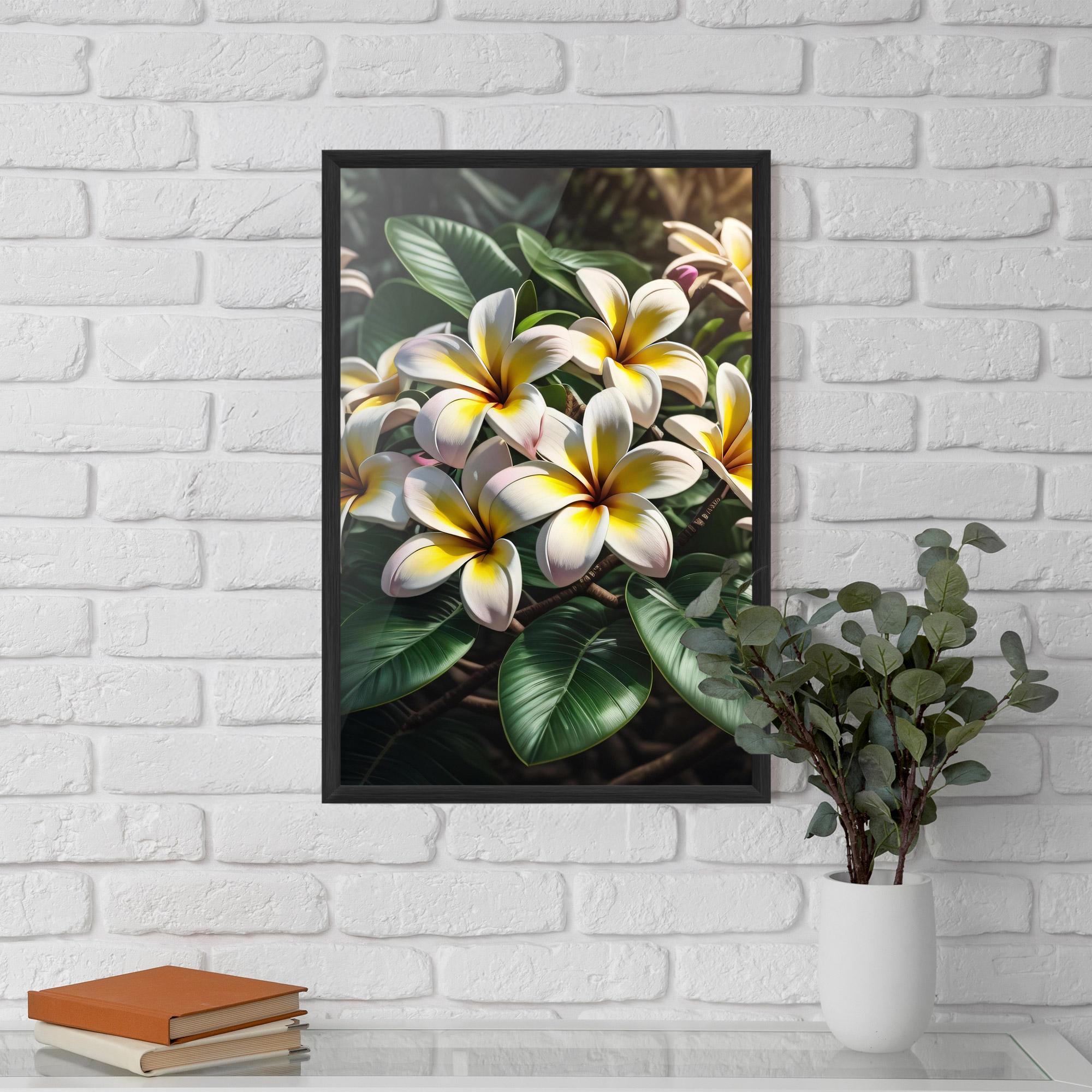 Poster Înrămat Exotic White Yellow mockup 5