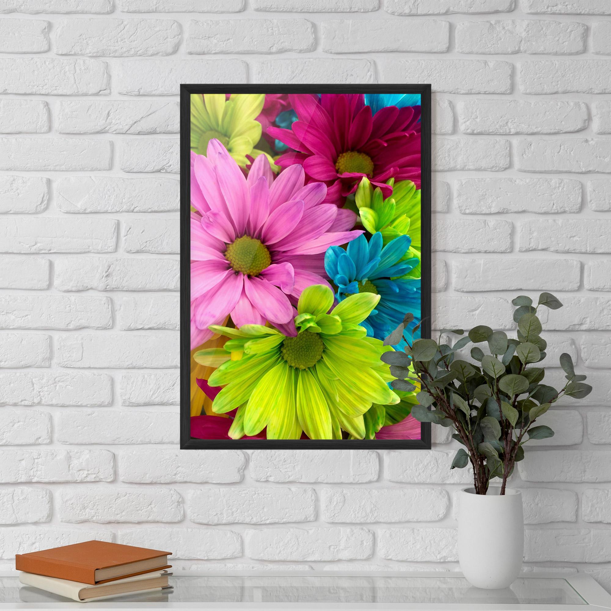Poster Înrămat Three Shades Of Flower mockup 5
