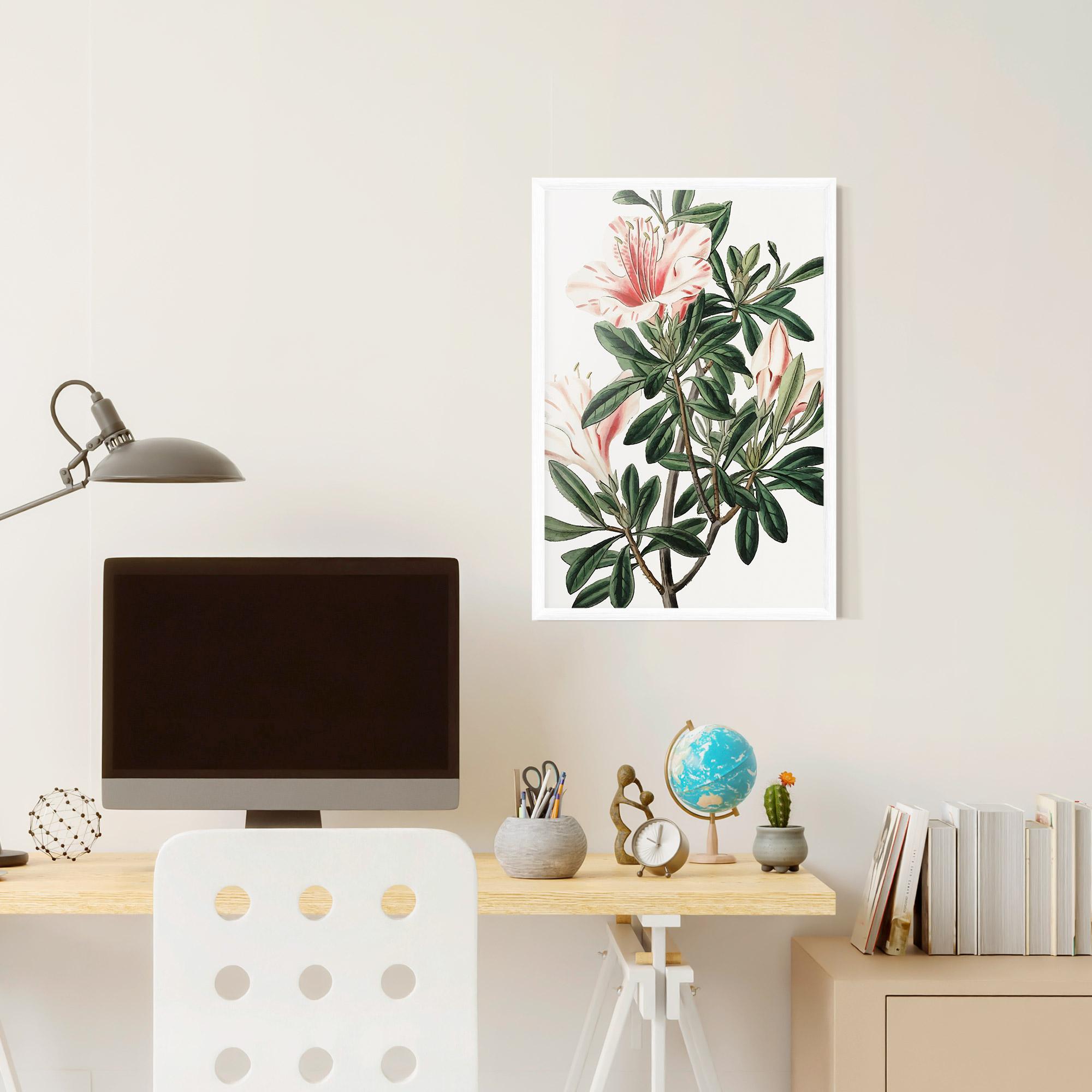 Poster Înrămat Exotic White Red mockup 6