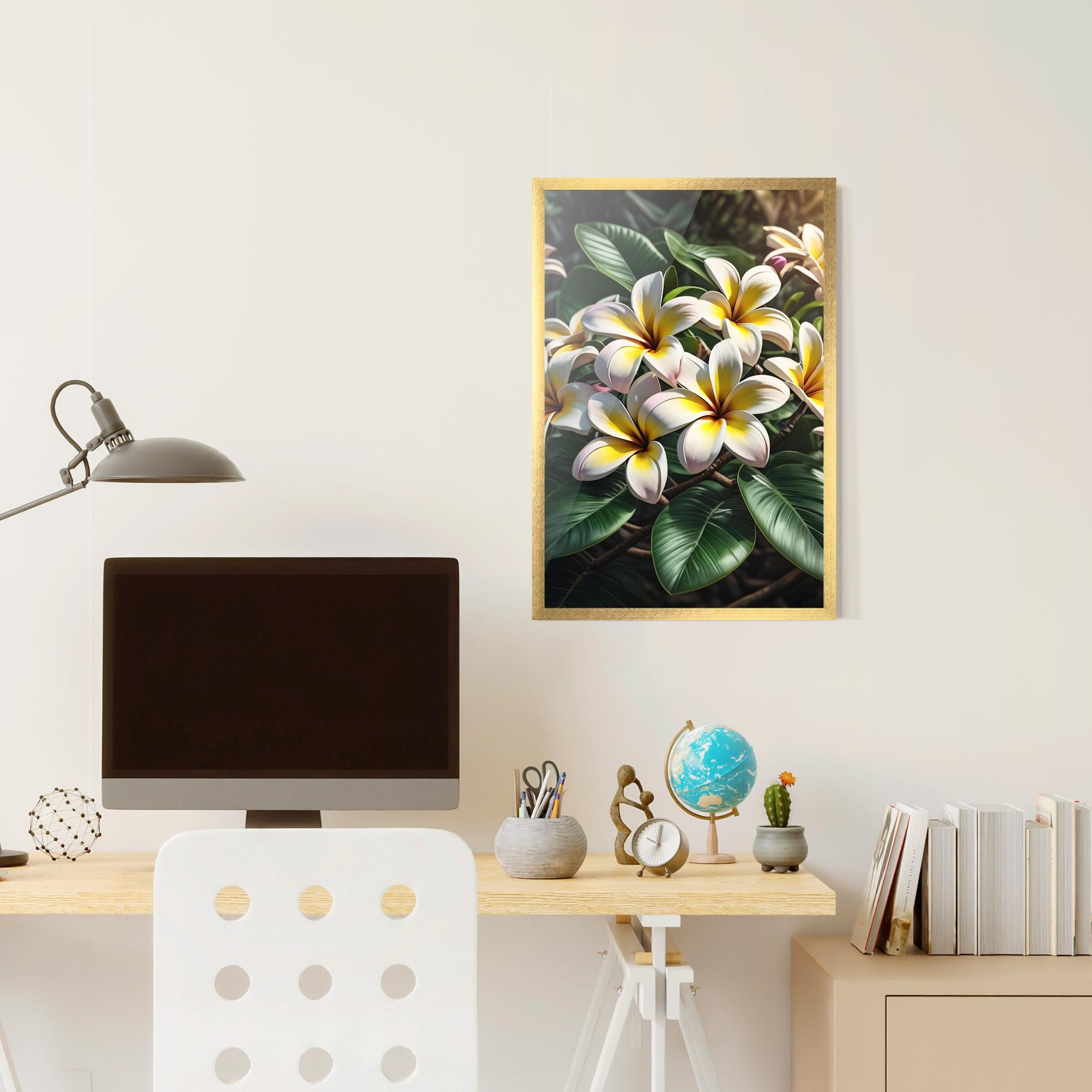 Poster Înrămat Exotic White Yellow mockup 6