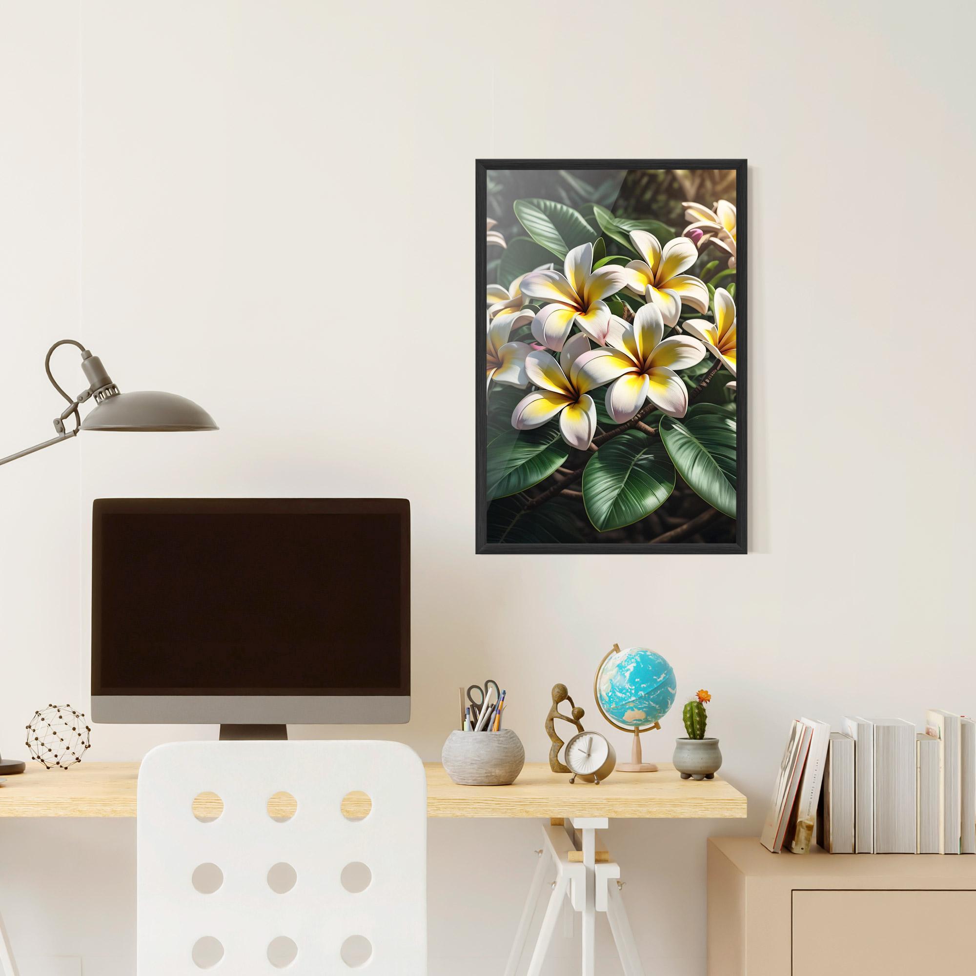 Poster Înrămat Exotic White Yellow mockup 6