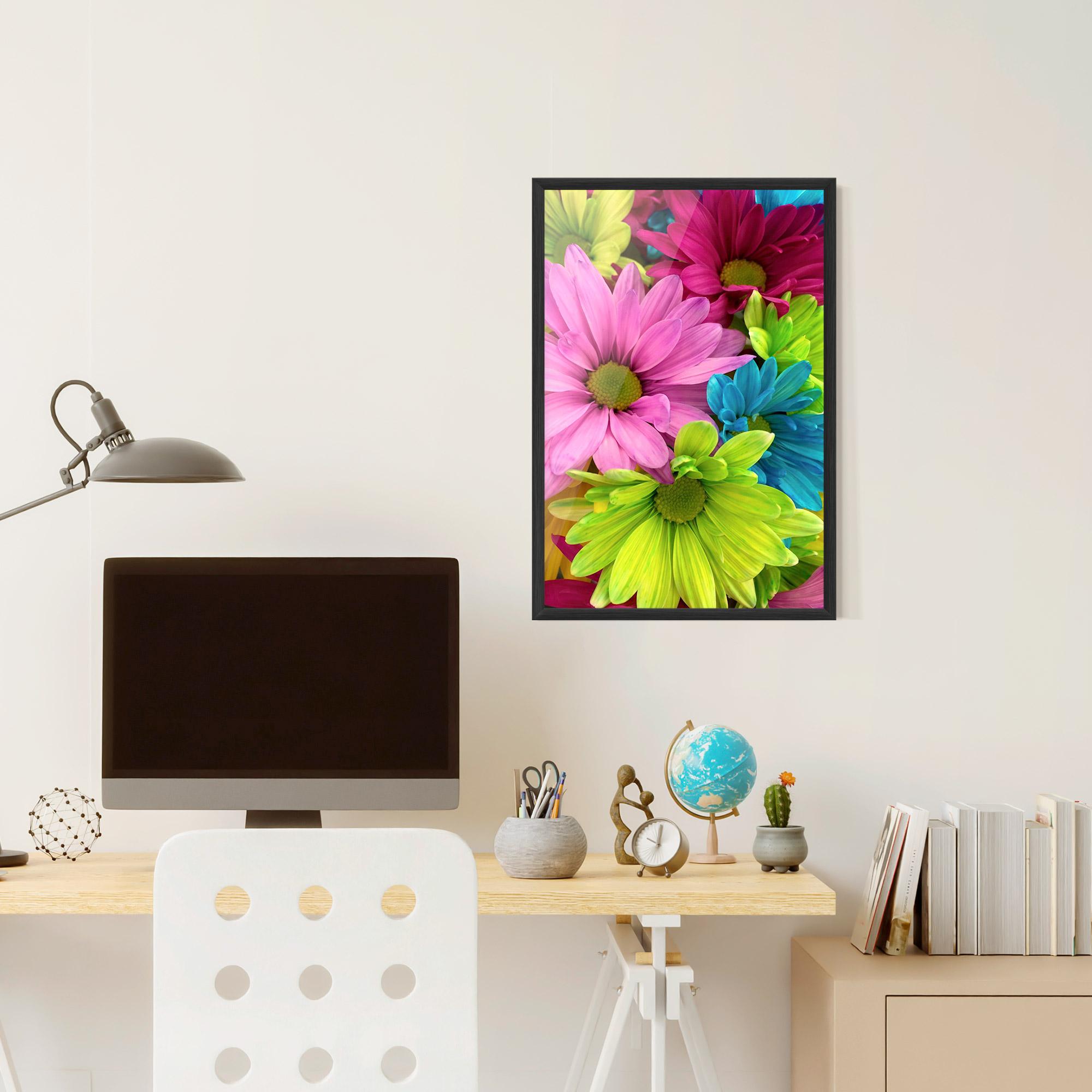 Poster Înrămat Three Shades Of Flower mockup 6
