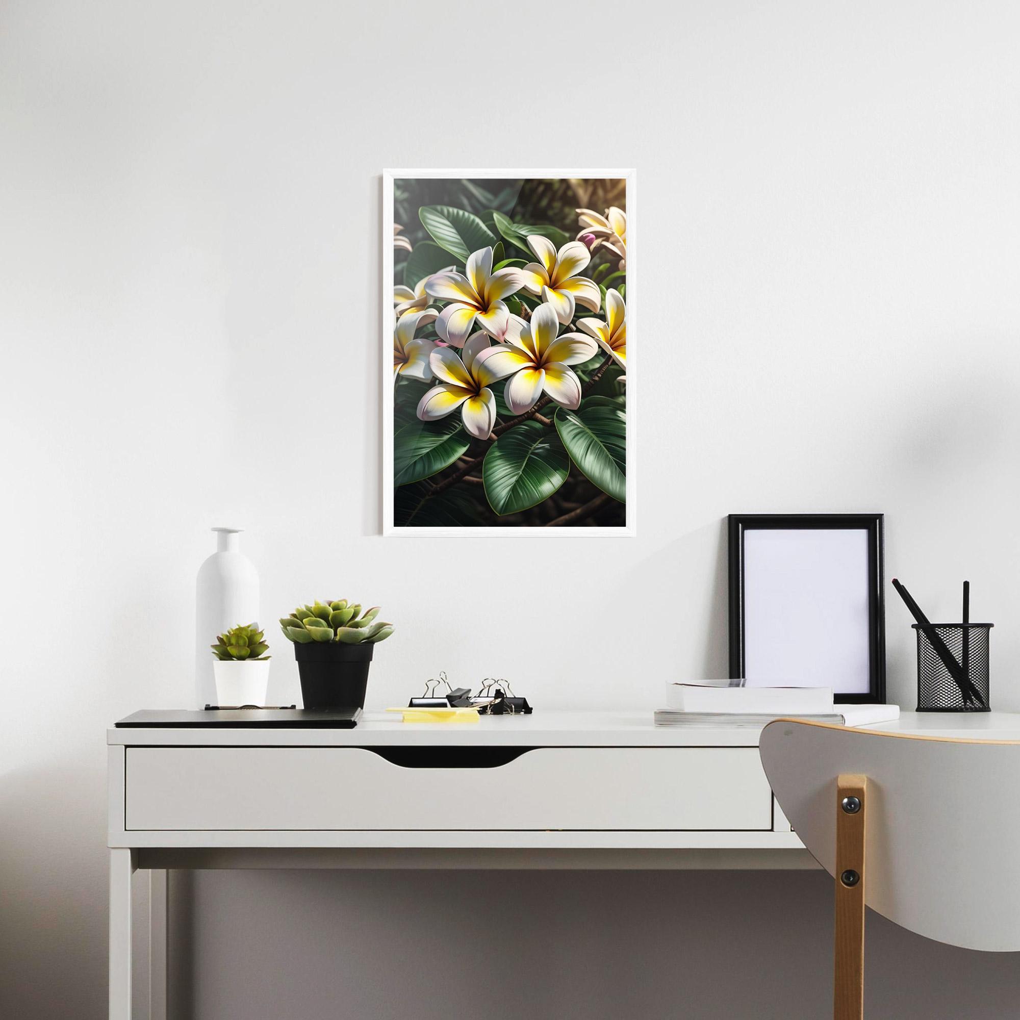 Poster Înrămat Exotic White Yellow mockup 7