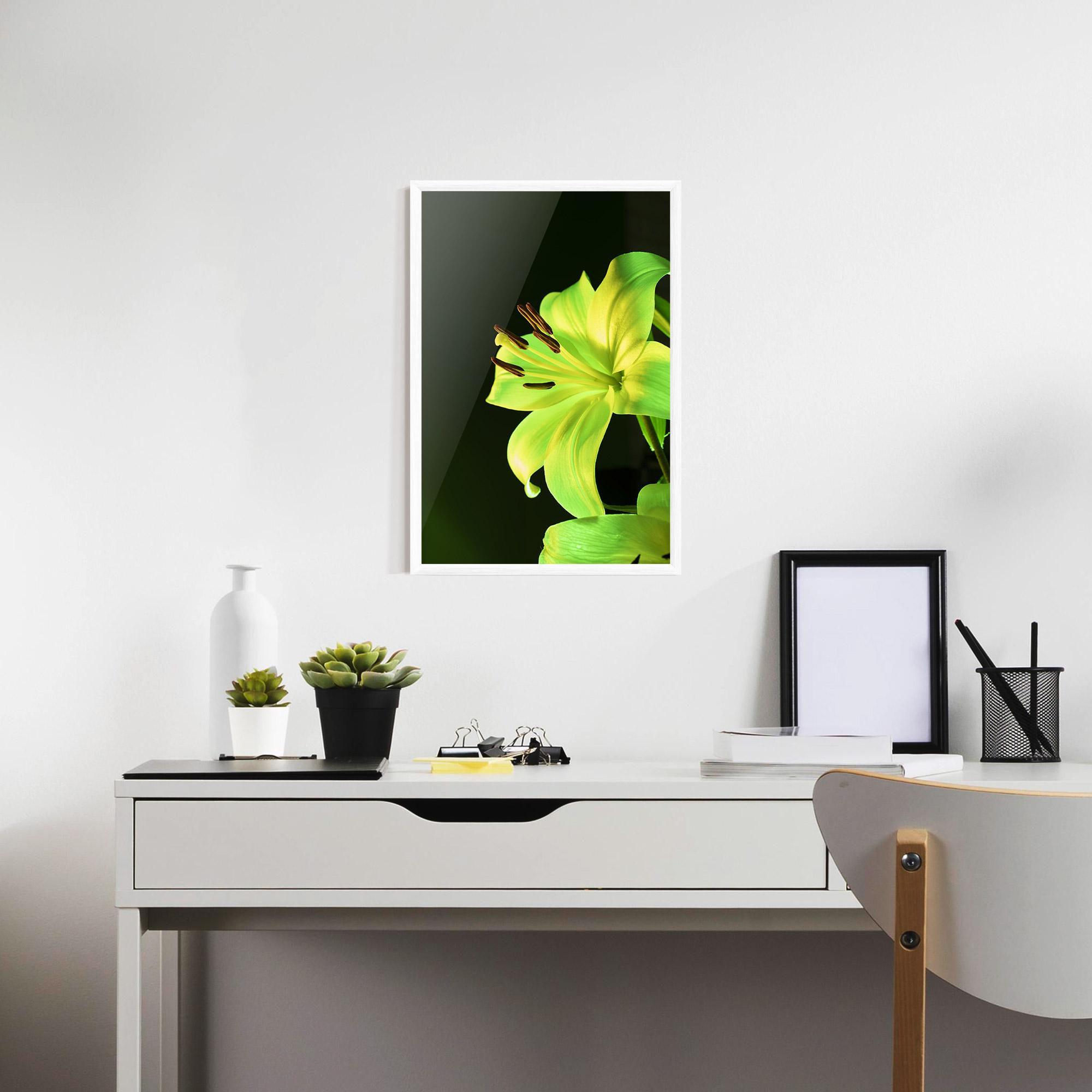 Poster Înrămat Yellow Green Exotic mockup 7