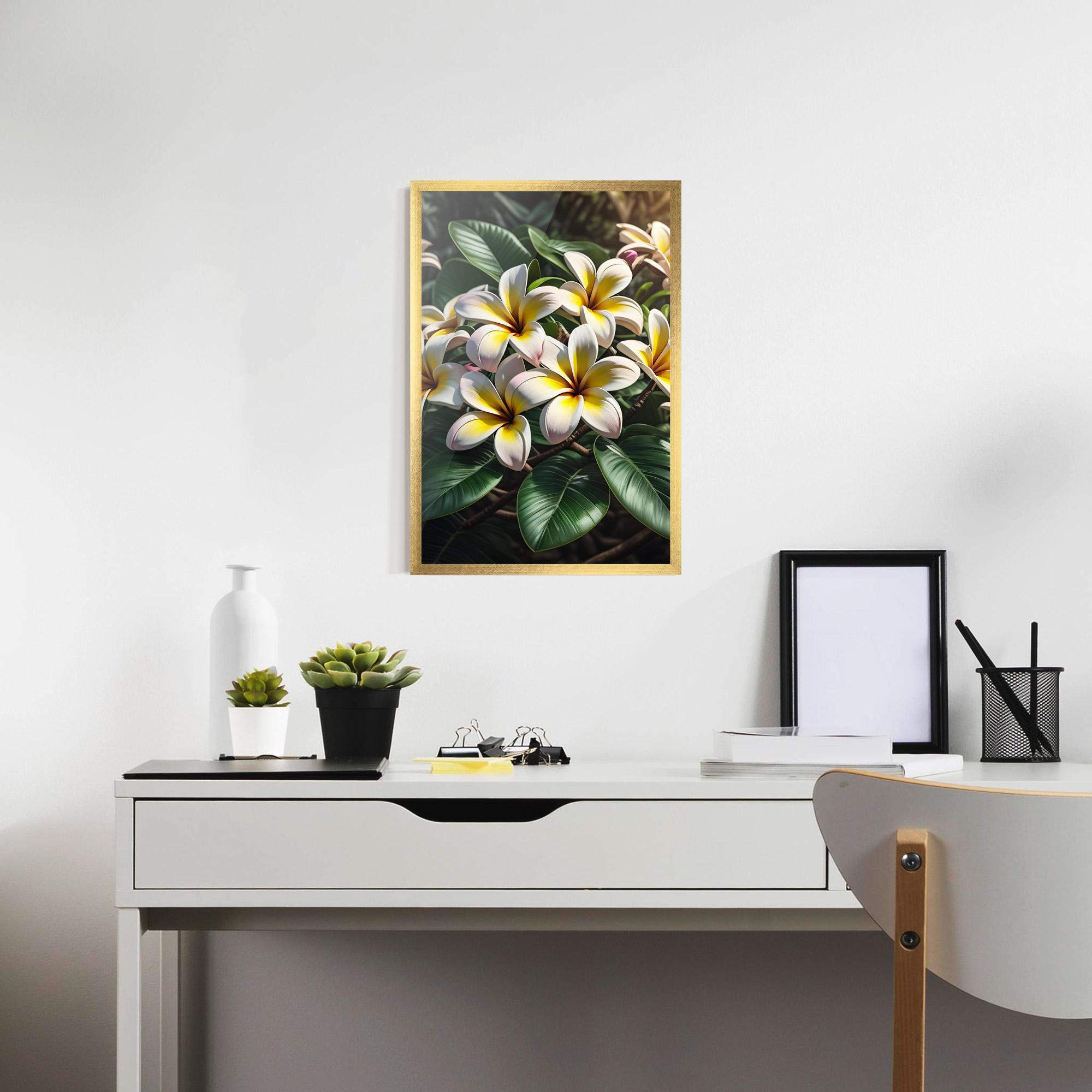 Poster Înrămat Exotic White Yellow mockup 7