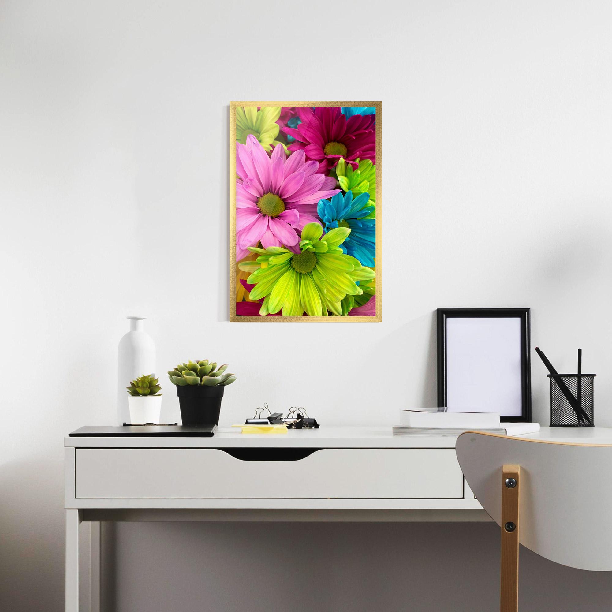 Poster Înrămat Three Shades Of Flower mockup 7