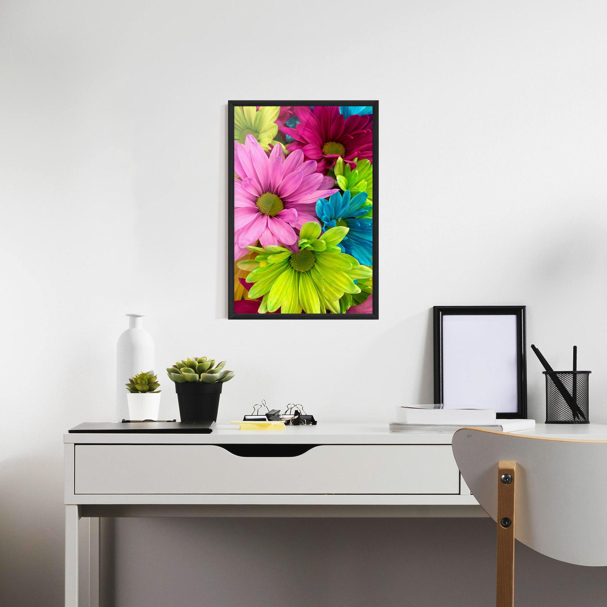Poster Înrămat Three Shades Of Flower mockup 7