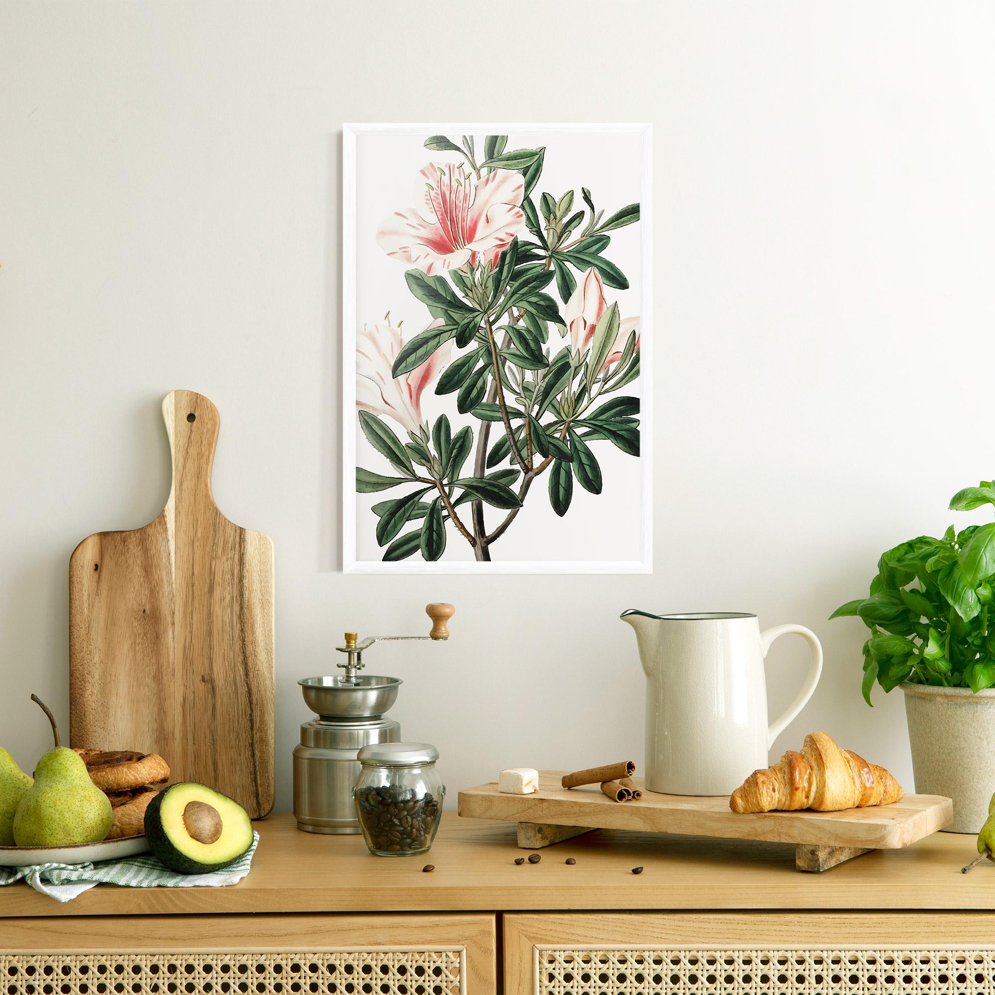 Poster Înrămat Exotic White Red mockup 8