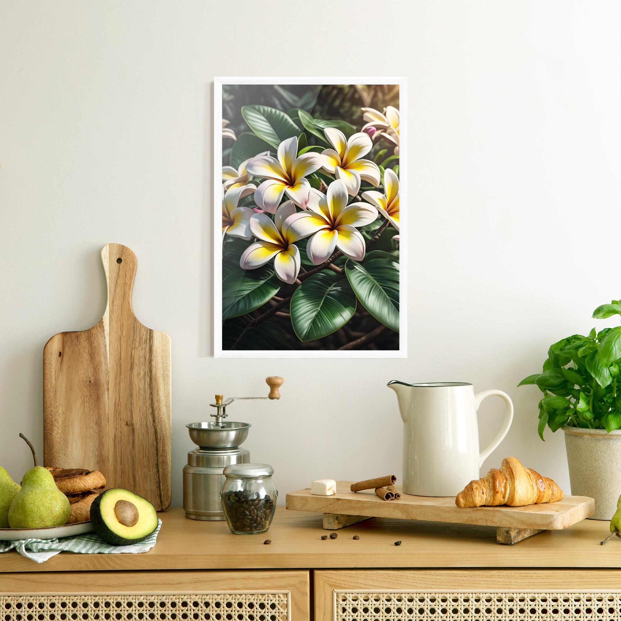 Poster Înrămat Exotic White Yellow mockup 8