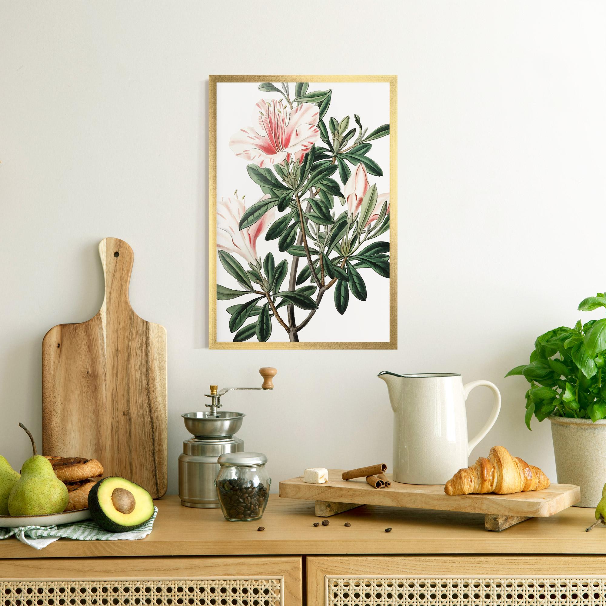 Poster Înrămat Exotic White Red mockup 8