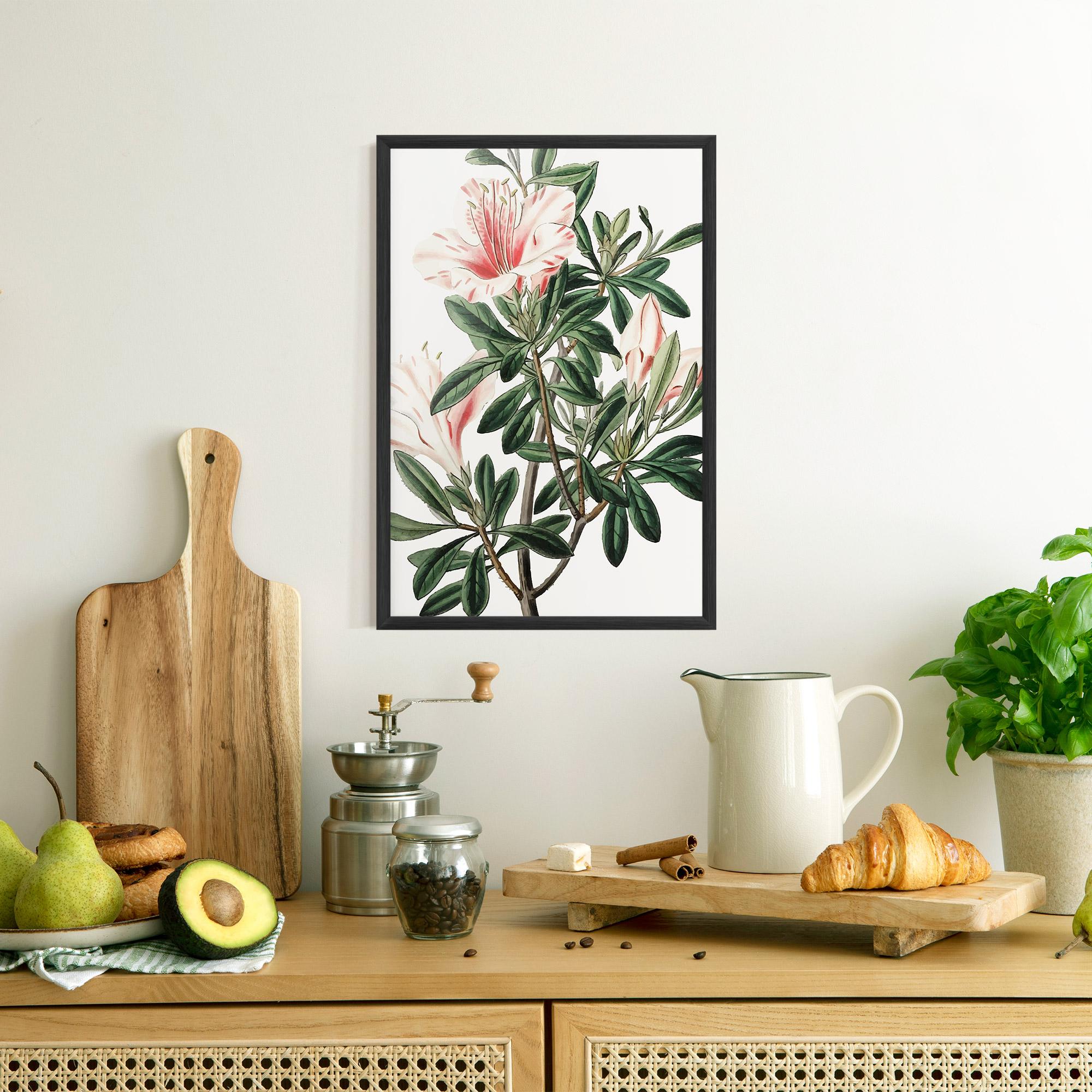 Poster Înrămat Exotic White Red mockup 8